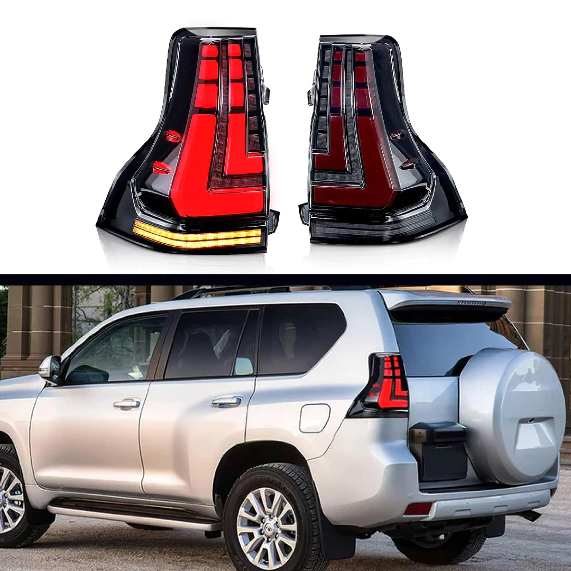 Fits 2010-2023 Lexus GX400/ GX460 Full LED Tail Lights Sequential Assembly