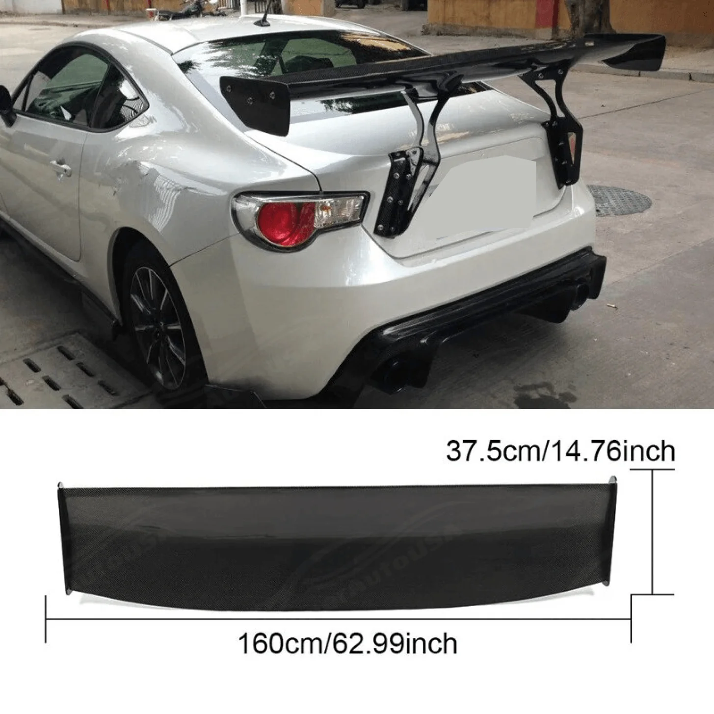Fits 2012-2021 Toyota GT86 Subaru BRZ Scion FR-S Real Carbon Fiber Rear Trunk Spoiler Wing - Image 2