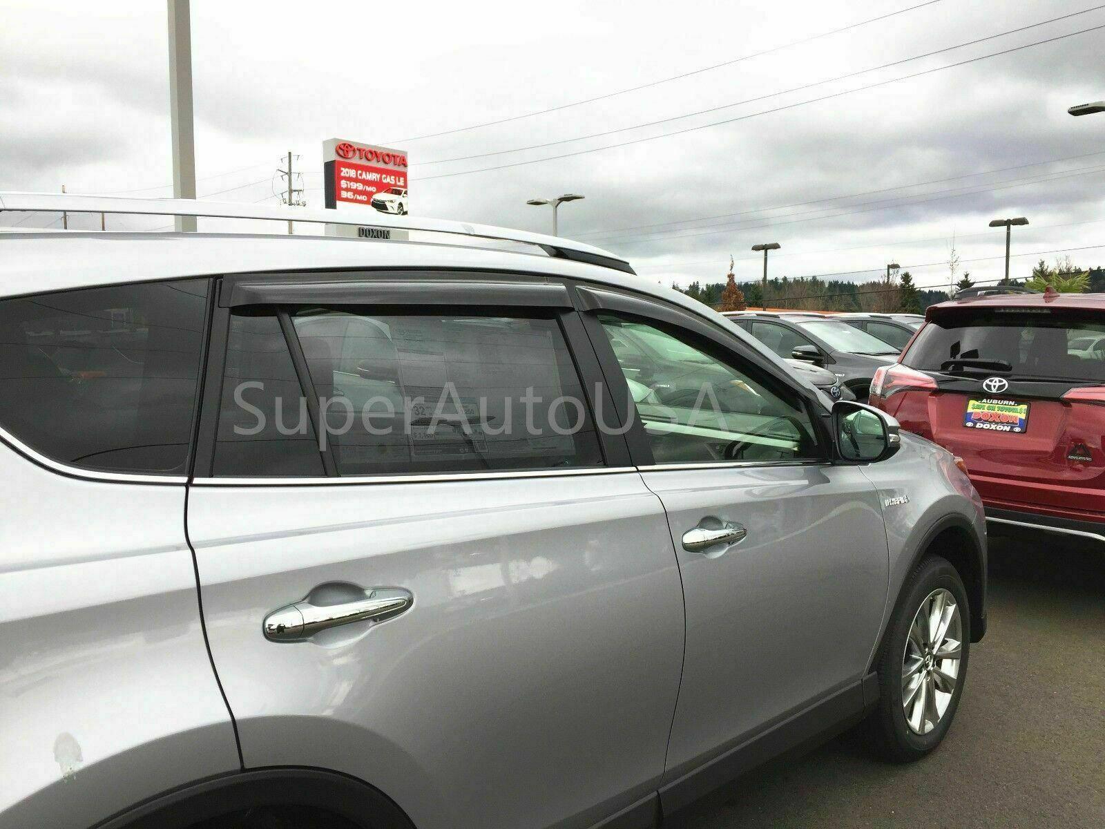 For Hyundai Santa Fe Sport 2013-2018 Out-Channel Vent Window Visors Rain Sun Wind Guards Shade Deflectors - Image 4