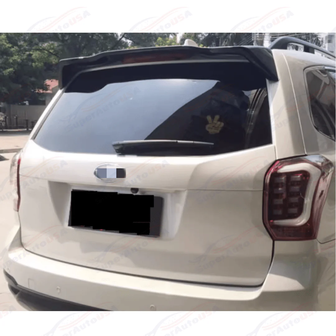 Fits 2014-2018 Subaru Forester Wind Sun Rain Matte Black Rear Roof Spoiler Wing - Image 10