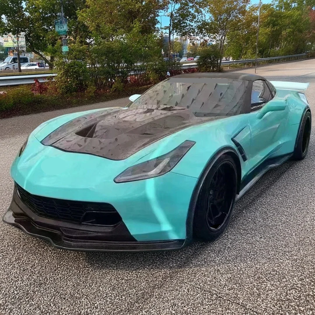 Fits 2014-2019 Chevrolet Corvette C7 Real Carbon Fiber Front Engine Vented Hood - Image 2