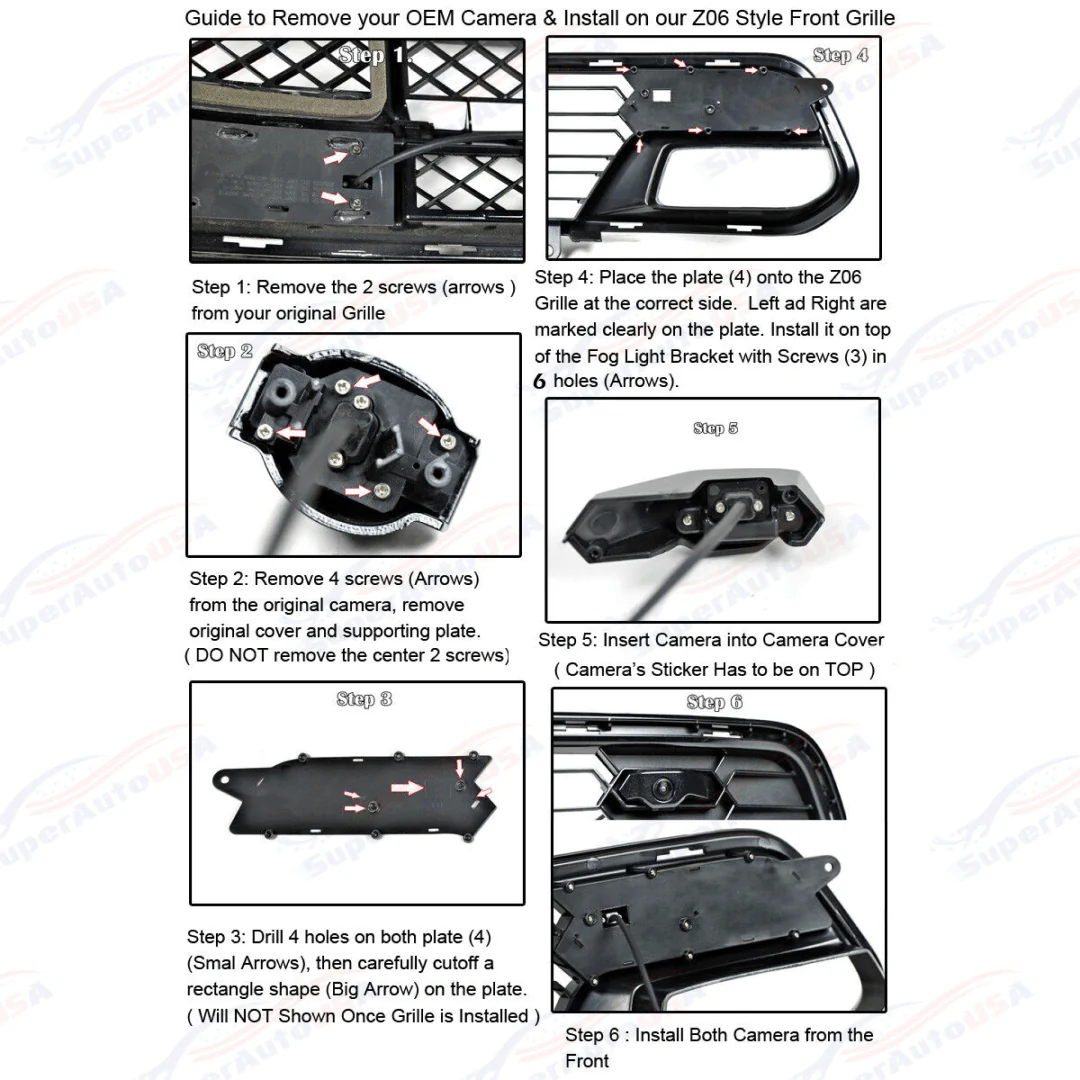 Fits 2014-2019 Corvette C7 Carbon Flash Front Lower Bumper Grille Grill - Image 11