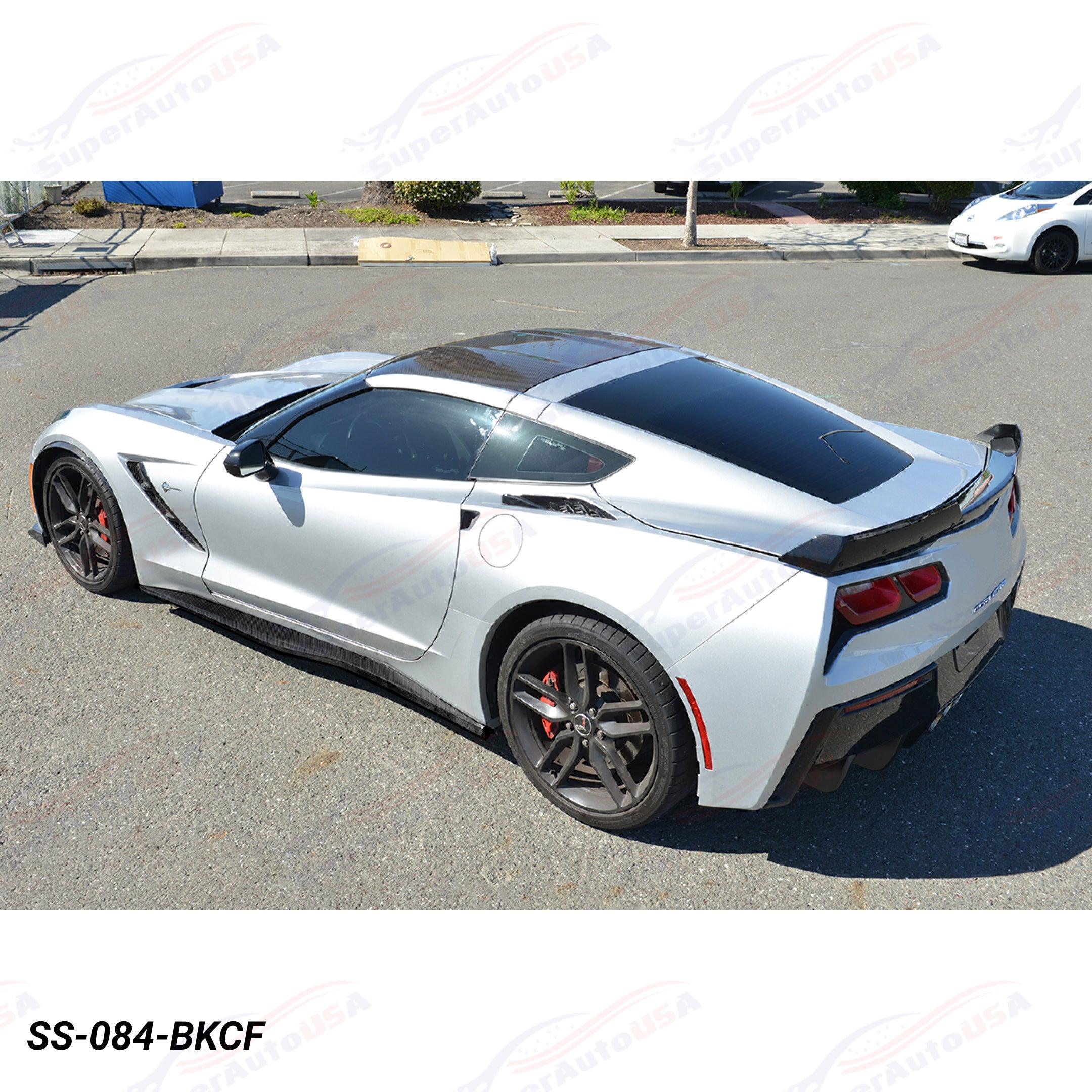 Fits 2014-19 Corvette C7 Z06 Style Side Skirts Rocker Panel Extension - Image 2