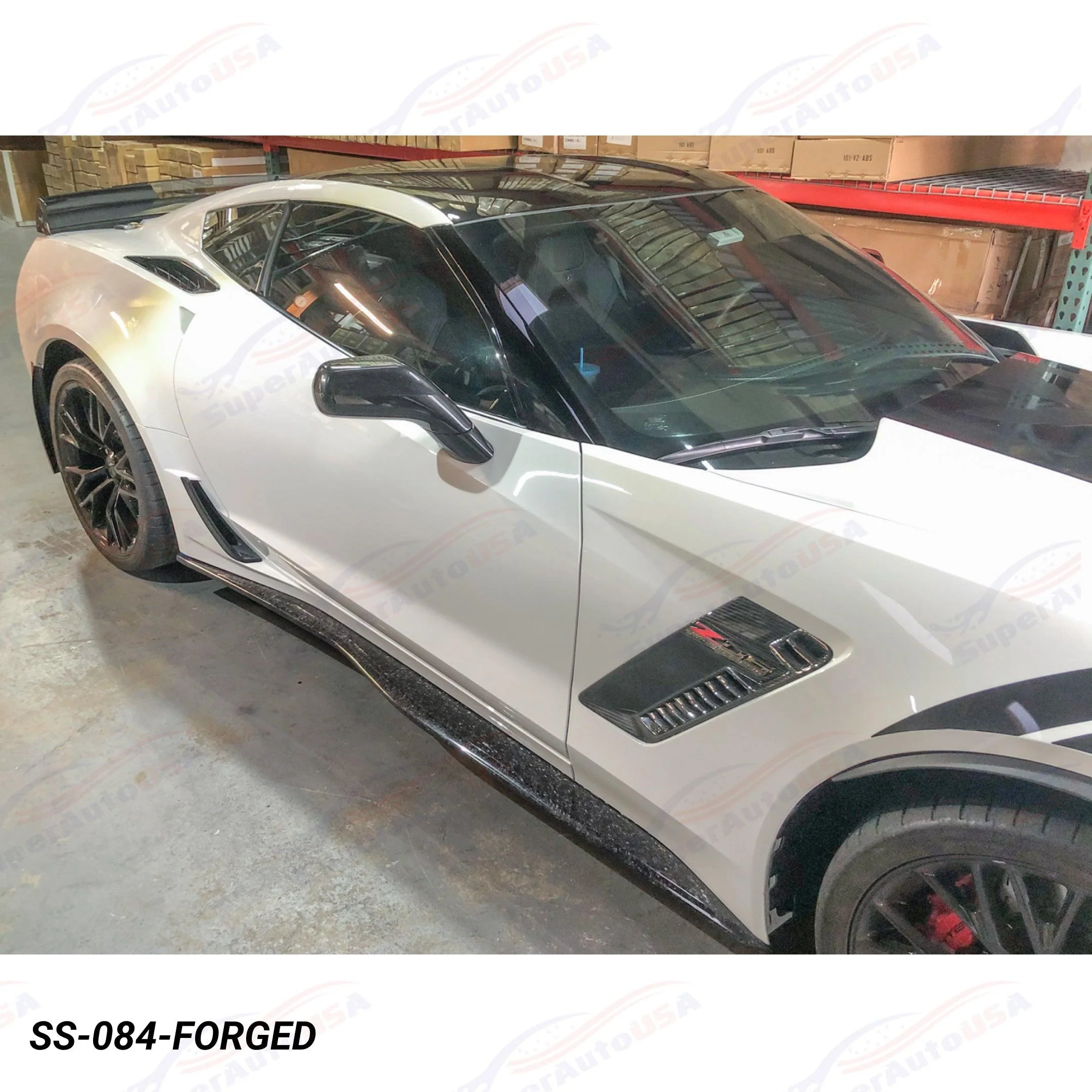 Fits 2014-19 Corvette C7 Z06 Style Side Skirts Rocker Panel Extension - Image 22