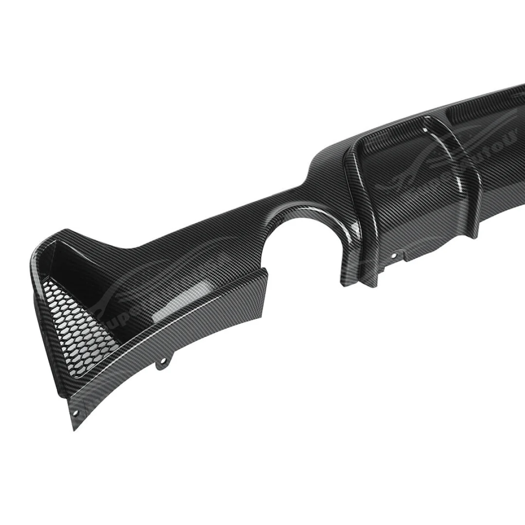 Fits 2014-2020 BMW F32 435i M Sport Duo Exhaust Carbon Fiber Print Rear Diffuser - Image 4