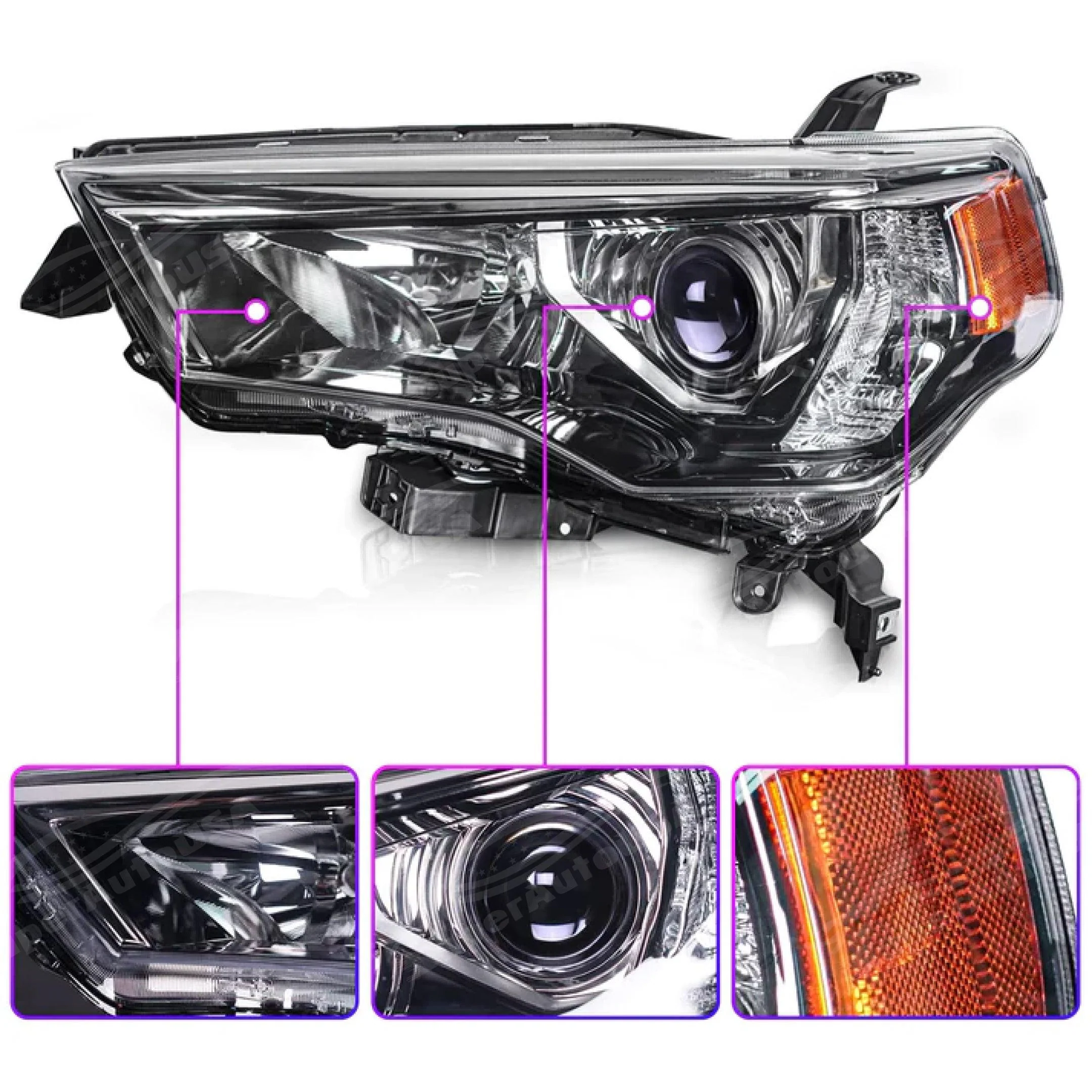 Fits 2014-2024 Toyota 4Runner OE Style Head Light Sequential Assembly - Image 3
