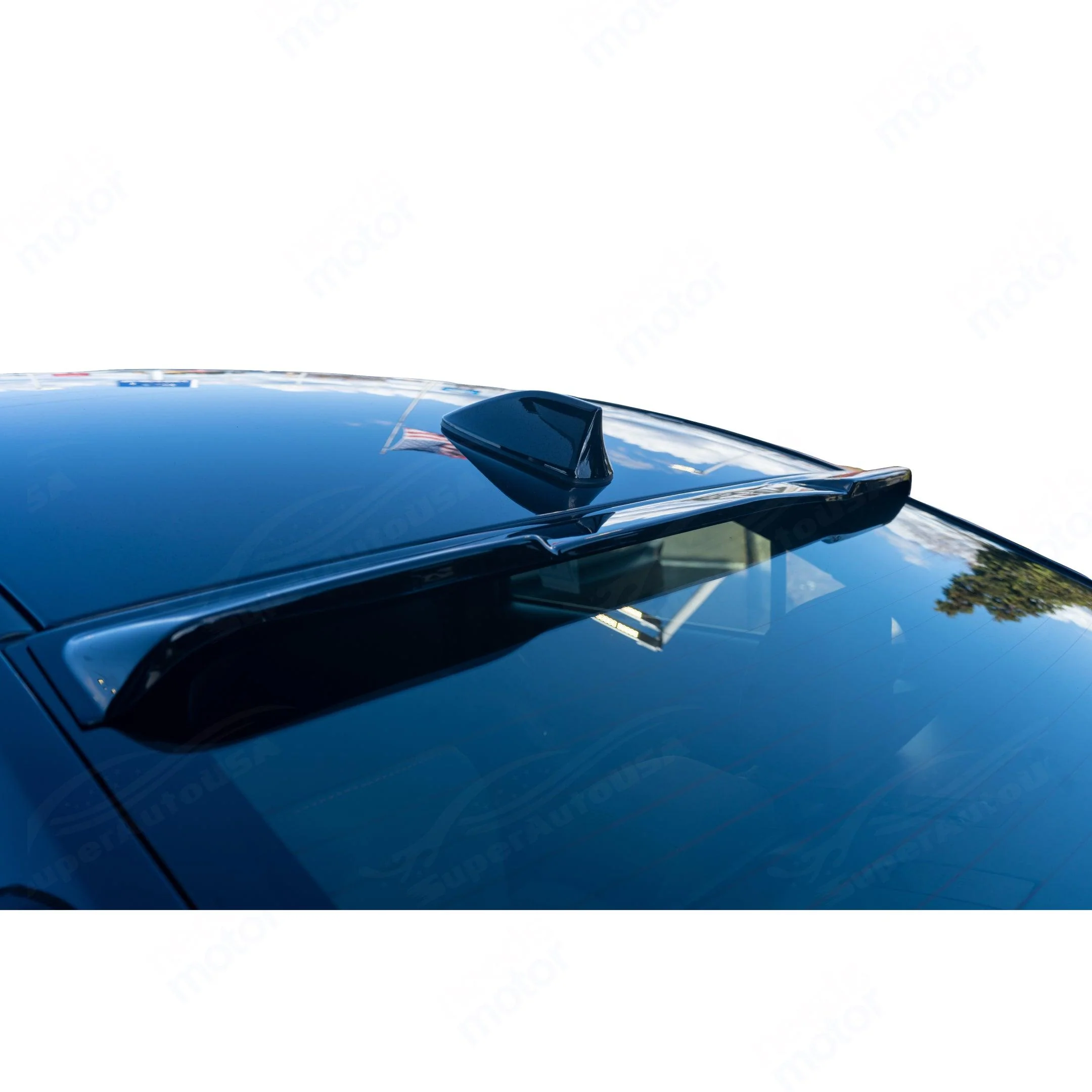 2015-2020 Acura TLX - Window Vent Visors & Rear Roof Spoiler - Carbon Print Trim - Image 13