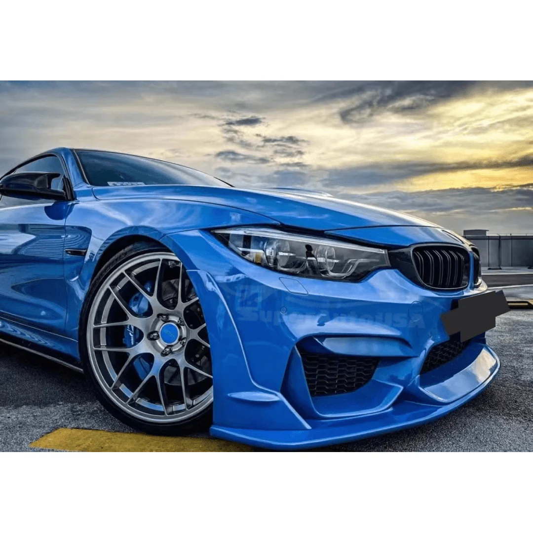2015-2020 BMW M3 F80 + F83 F82 M4 - Front Bumper Side Winglets - Matte Black - Image 10