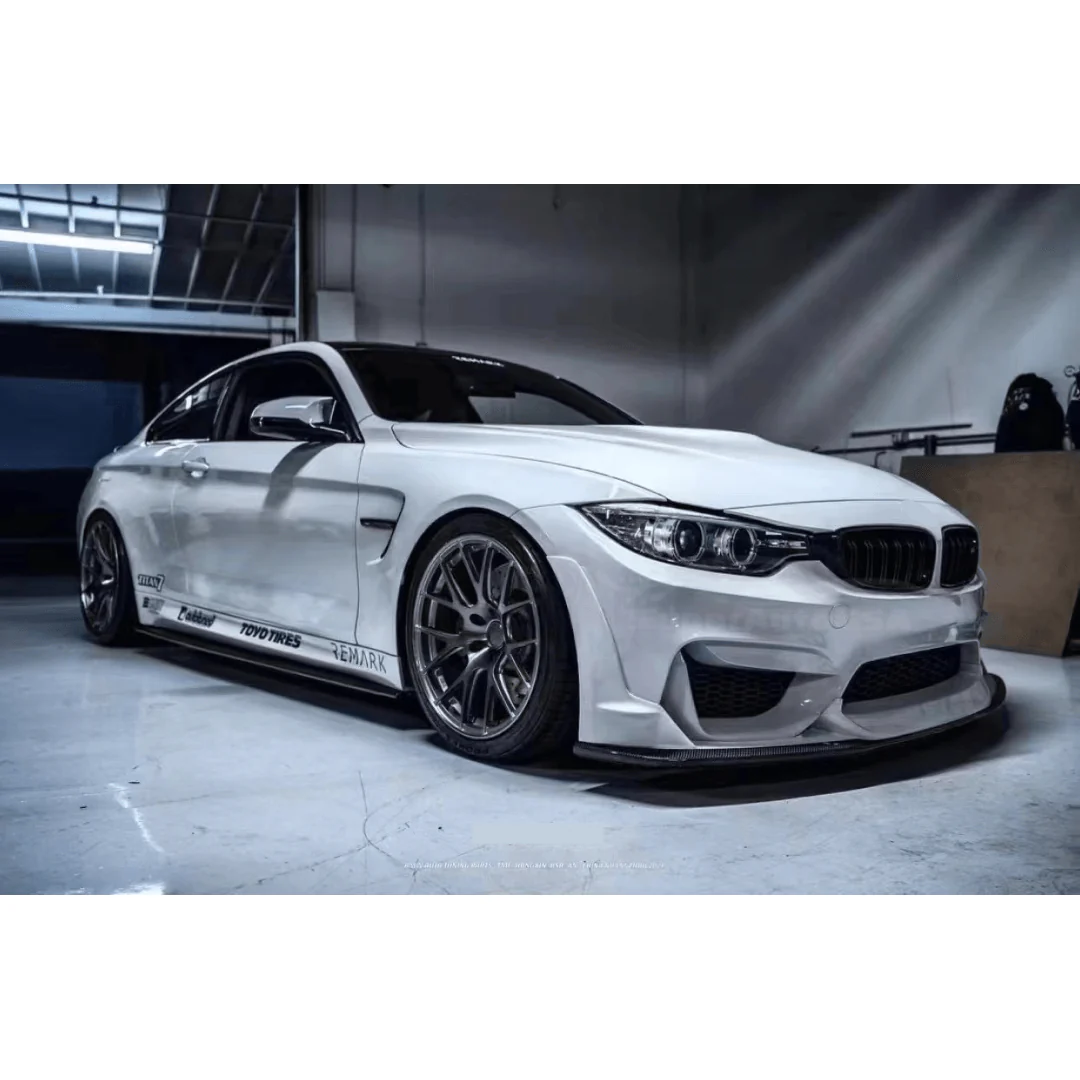 2015-2020 BMW M3 F80 + F83 F82 M4 - Front Bumper Side Winglets - Matte Black - Image 14