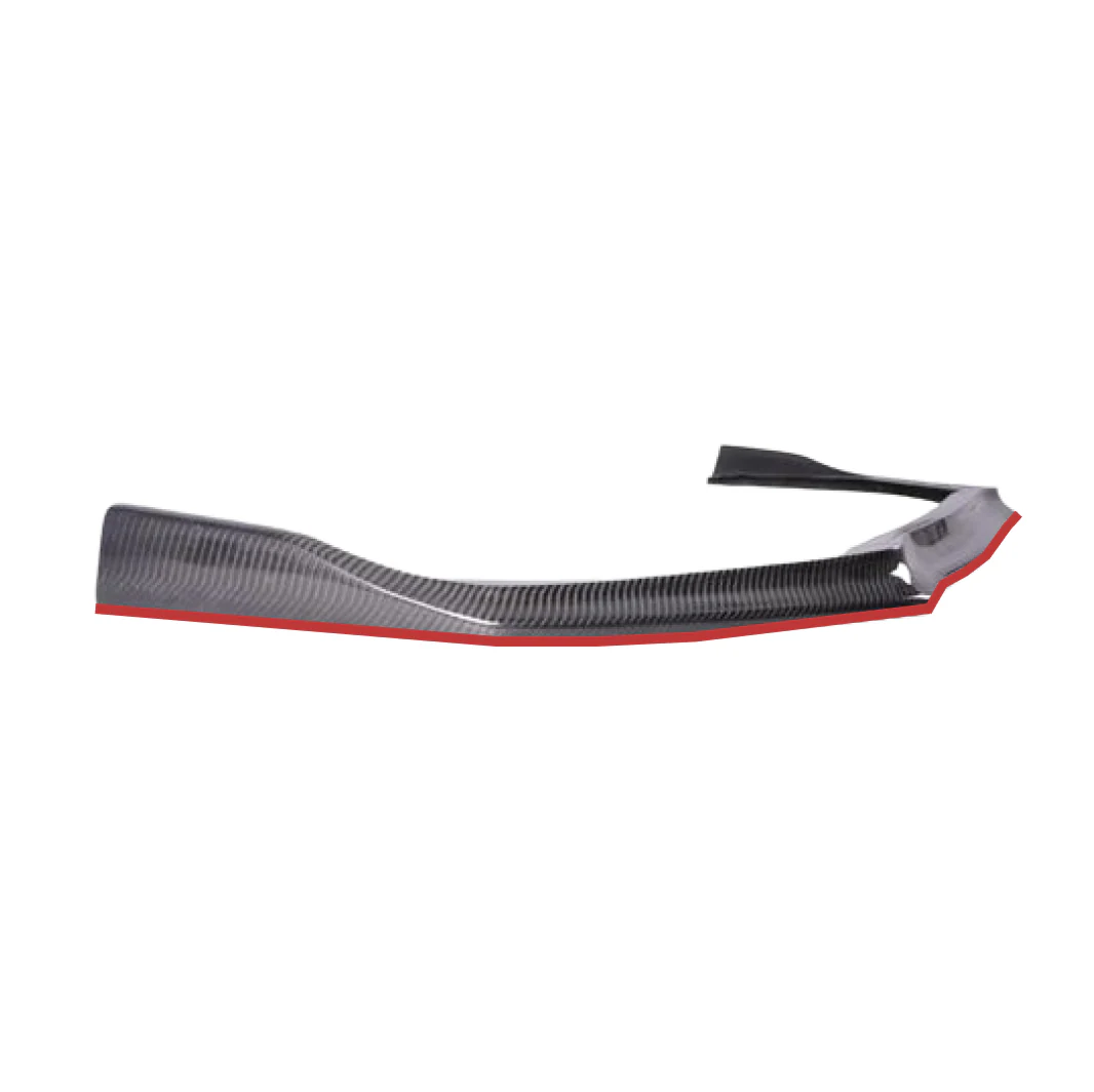 2015-2021 Subaru WRX STI VA - Front Lip - Carbon Print w/ Red Trim - Image 3