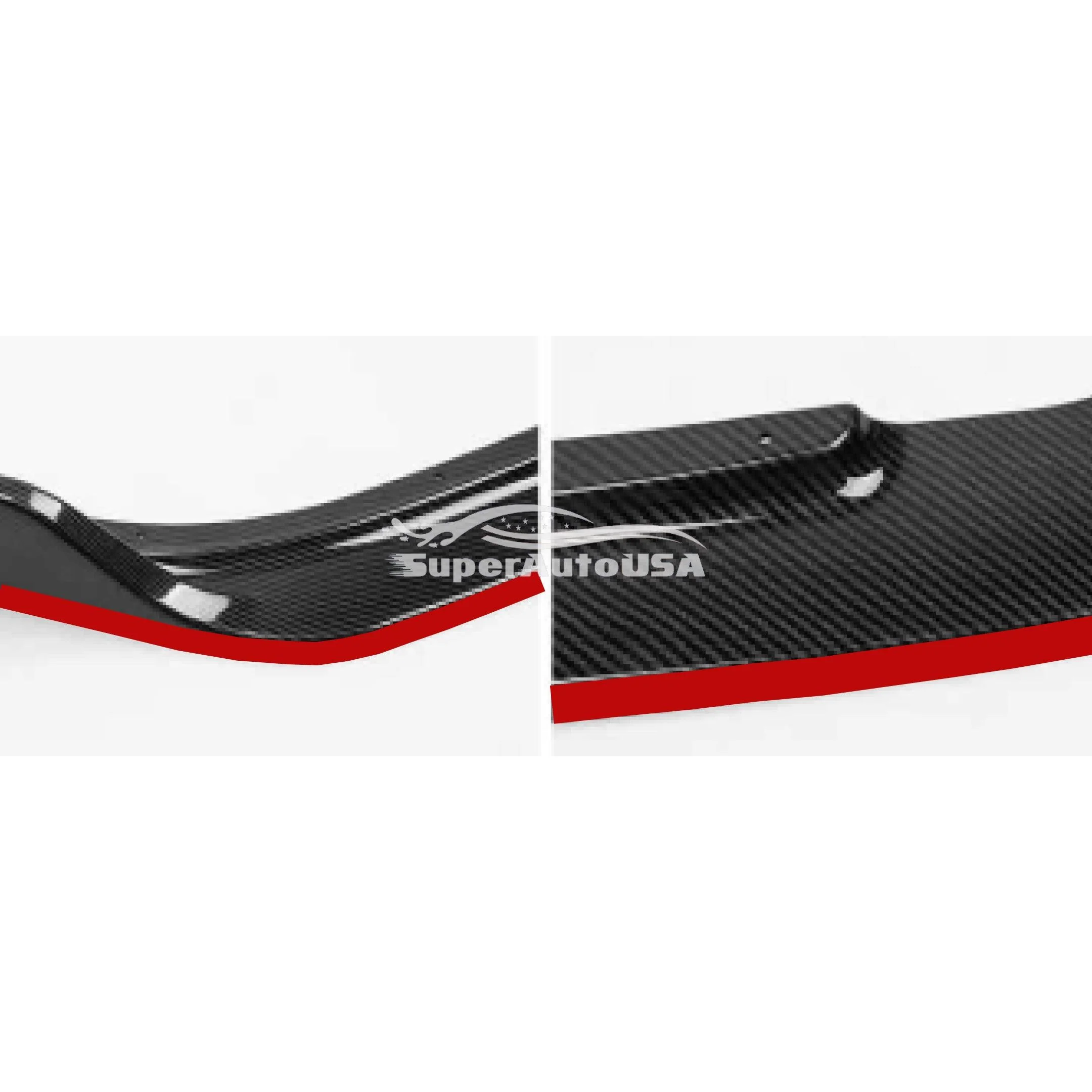 2015-2021 Subaru WRX STI VA - Front Lip - Carbon Print w/ Red Trim - Image 5