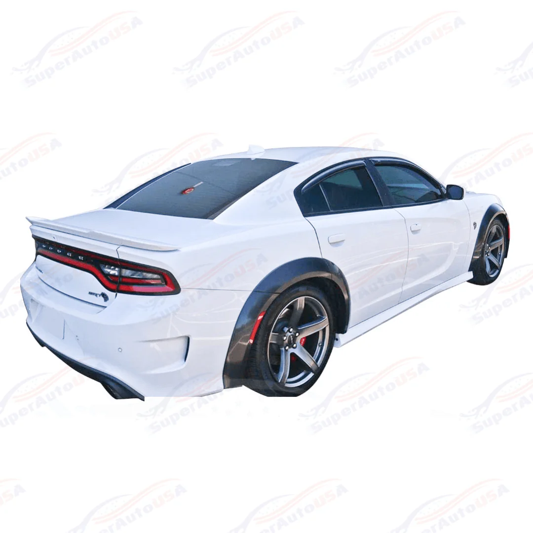 Fits 2015-2023 Dodge Charger Wide Body Style Set Black Wheel Cover Fender Flares - Image 2
