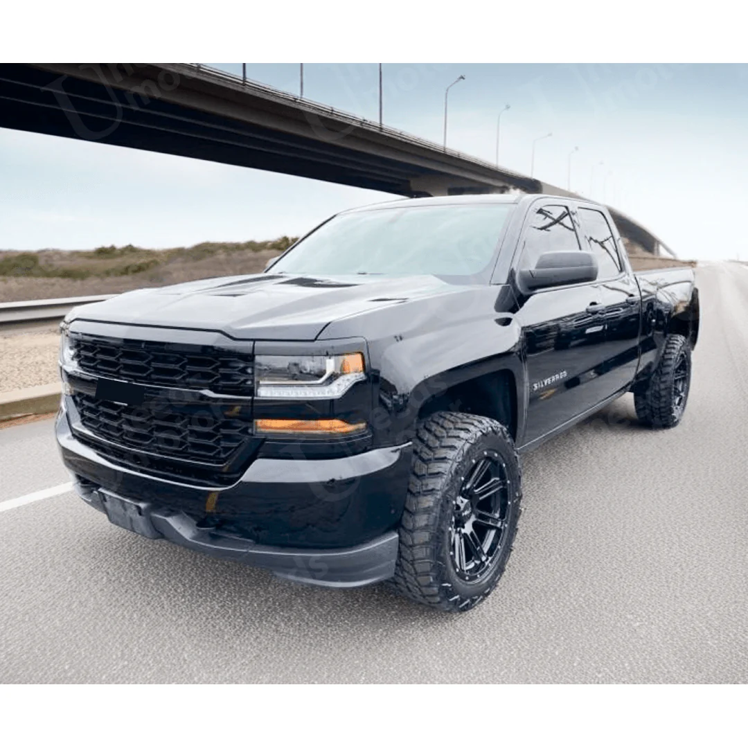 Fits 2016-2019 Chevrolet Silverado 1500 Black Front Bumper Grill Mesh Grille - Image 3