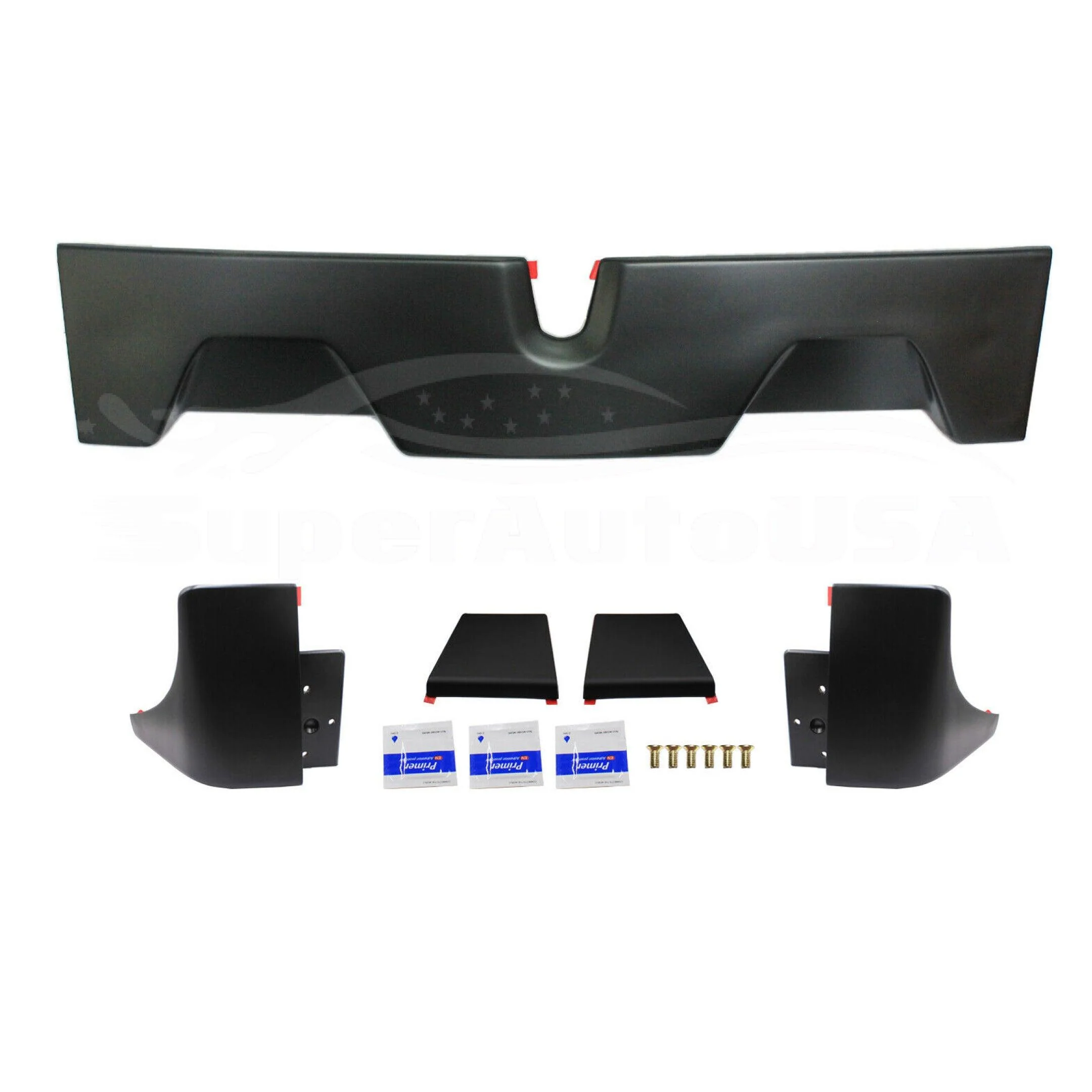 Fits 2016-2021 Toyota Tacoma Rear Protector Truck Cab Spoiler (Gloss Black) - Image 3
