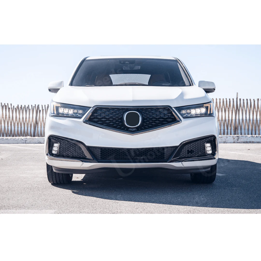 Fits 2017-2020 Acura MDX Chrome Trim Front Bumper Upper Grill/Grille Assembly - Image 8