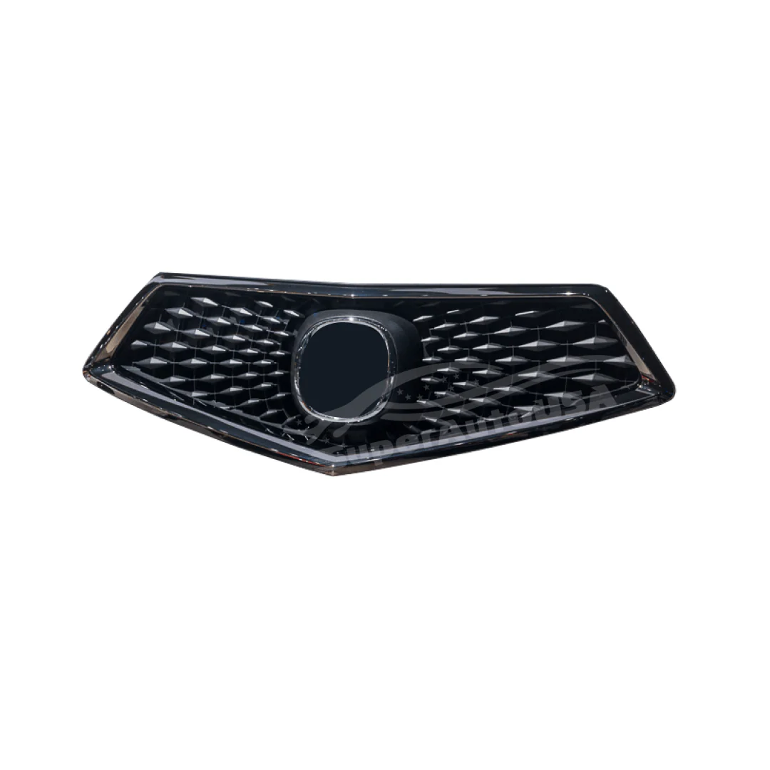 Fits 2017-2020 Acura MDX OEM Style Gloss Black Front Bumper Upper Grille Assembly - Image 12
