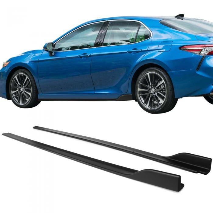 Fits 2018-2023 Toyota Camry Set of 2 Side Body Skirts Extensions Gloss Black - Image 9