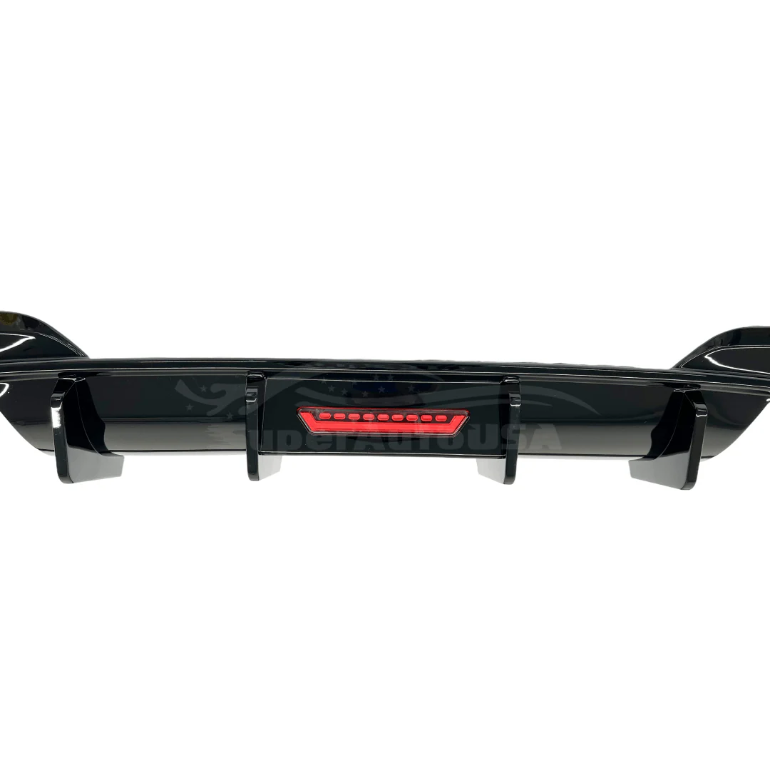 Fits 2019-2022 BMW 3 Series G20 Gloss Black Rear Diffuser with Rear Corner Splitter - Image 10