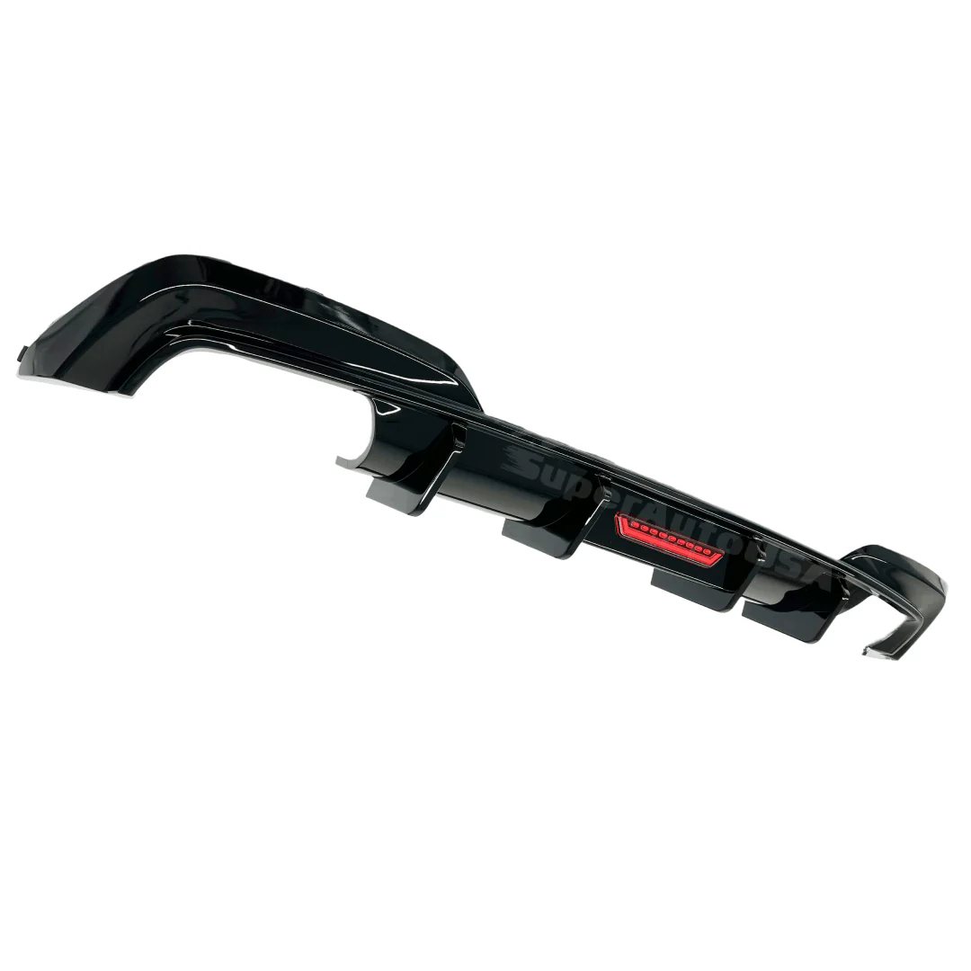 Fits 2019-2022 BMW 3 Series G20 Gloss Black Rear Diffuser with Rear Corner Splitter - Image 12