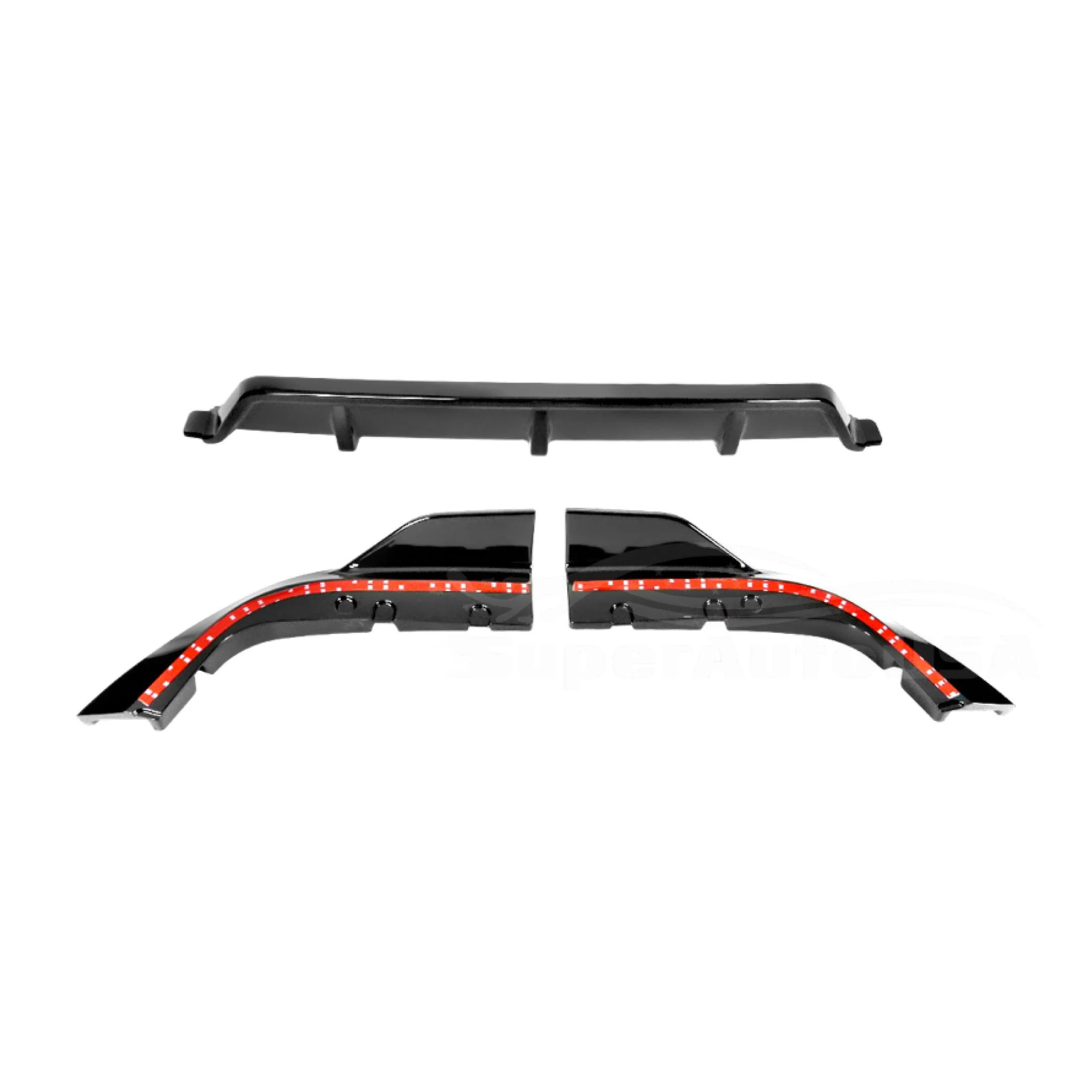 Fits 2019-2026 BMW G05 X5 with M Sport Rear Bumper Lip Diffuser (Gloss Black) - Image 4