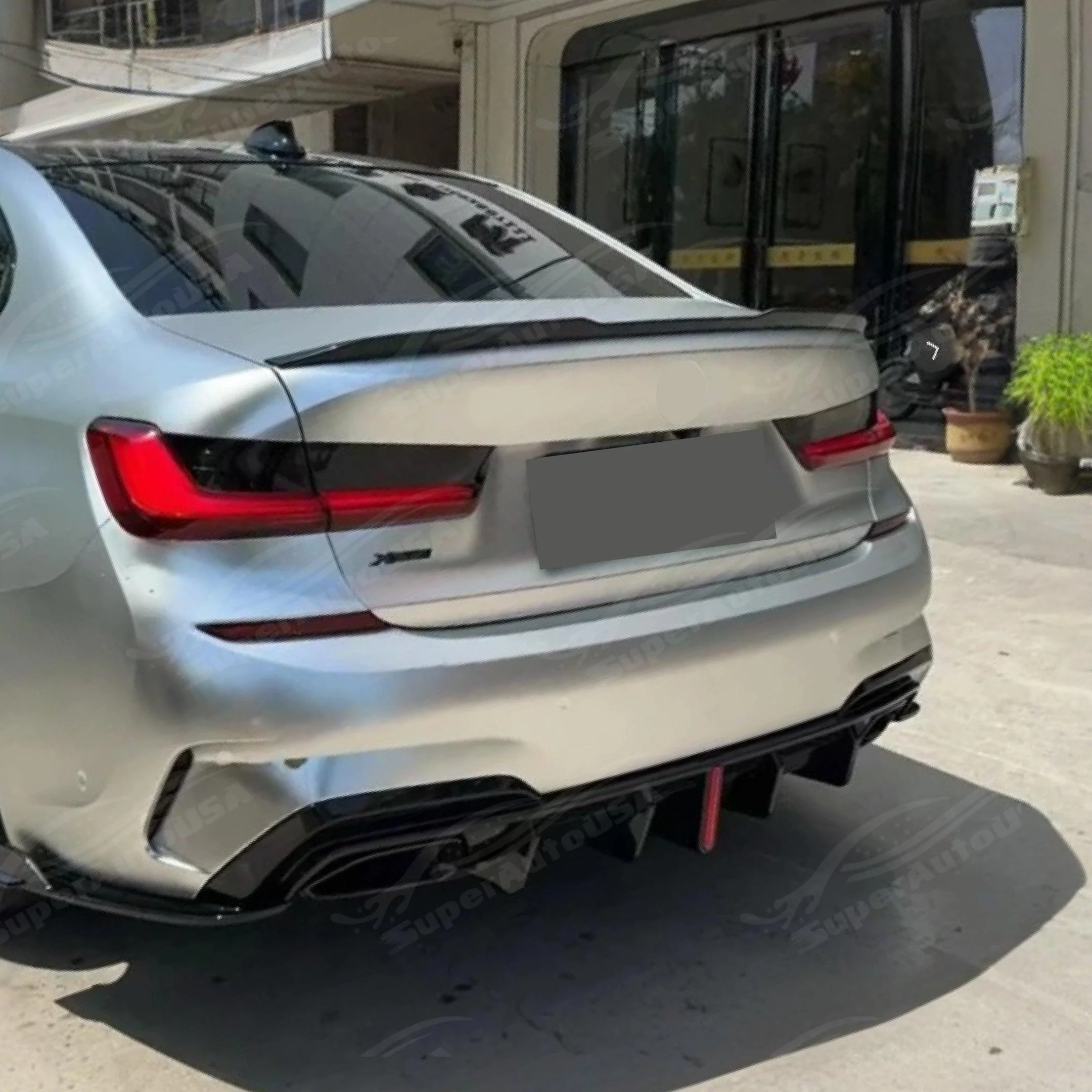 Fits 2019-2022 BMW G20 3 Series VTEN M-Sport CMS Style Rear Bumper Lip Diffuser W/ LED Light - Image 6