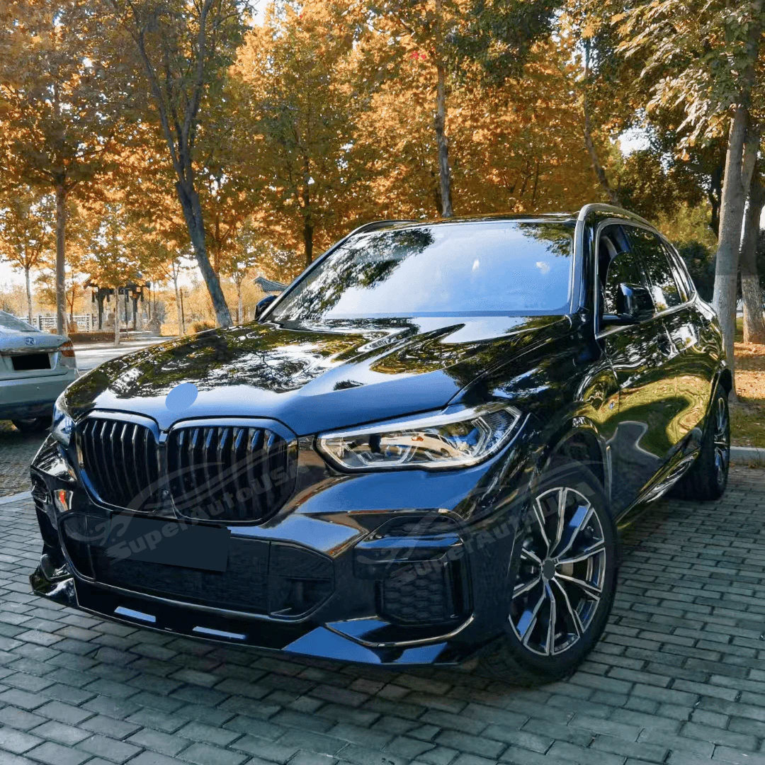 Fits 2019-2023 BMW G05 X5 VTEN M Sport Gloss Black Front Bumper Lip Spoiler - Image 12