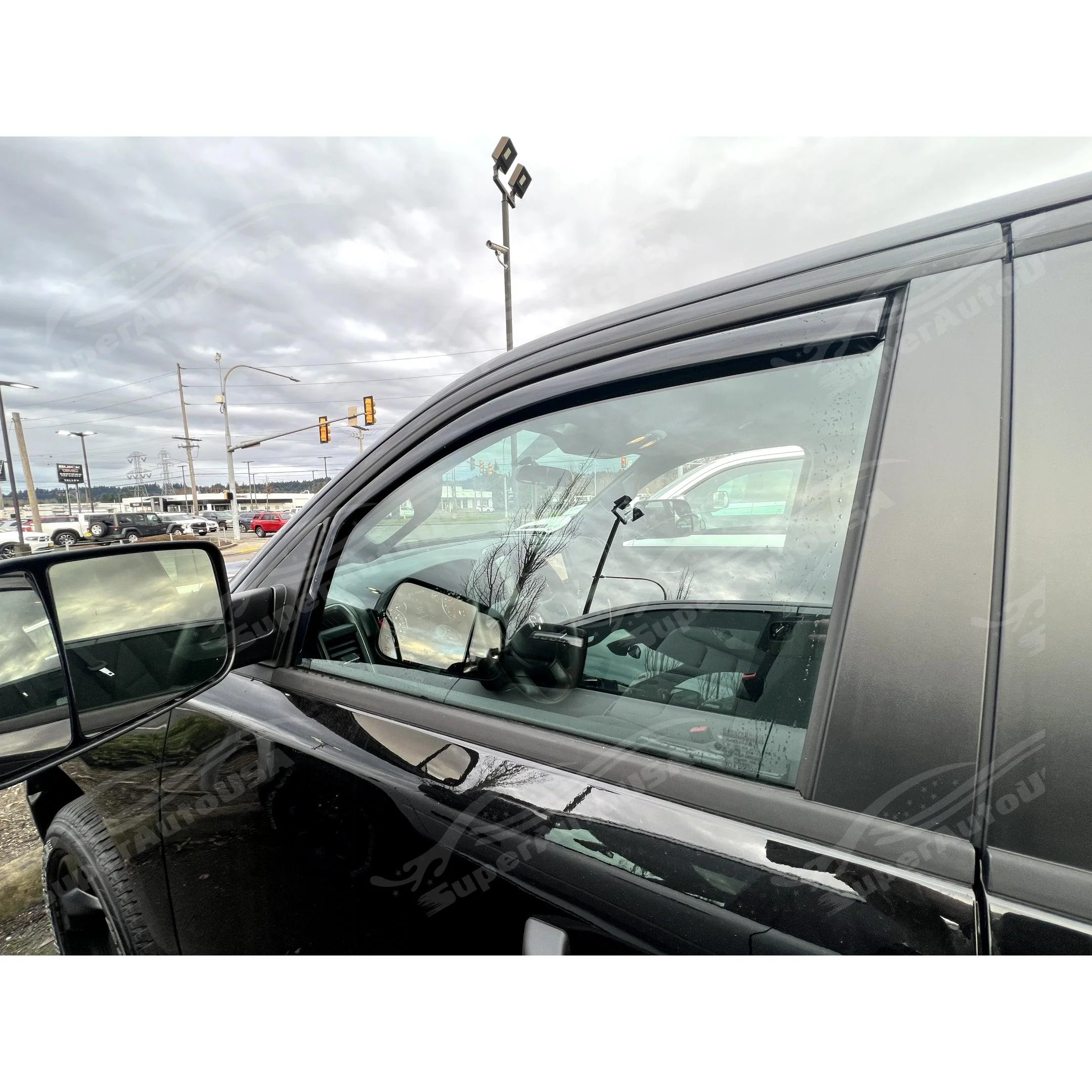 Fits 2019-2024 Ram 1500 Classic Crew Cab In-Channel Vent Window Visors Rain Guards Shade Deflectors - Image 3