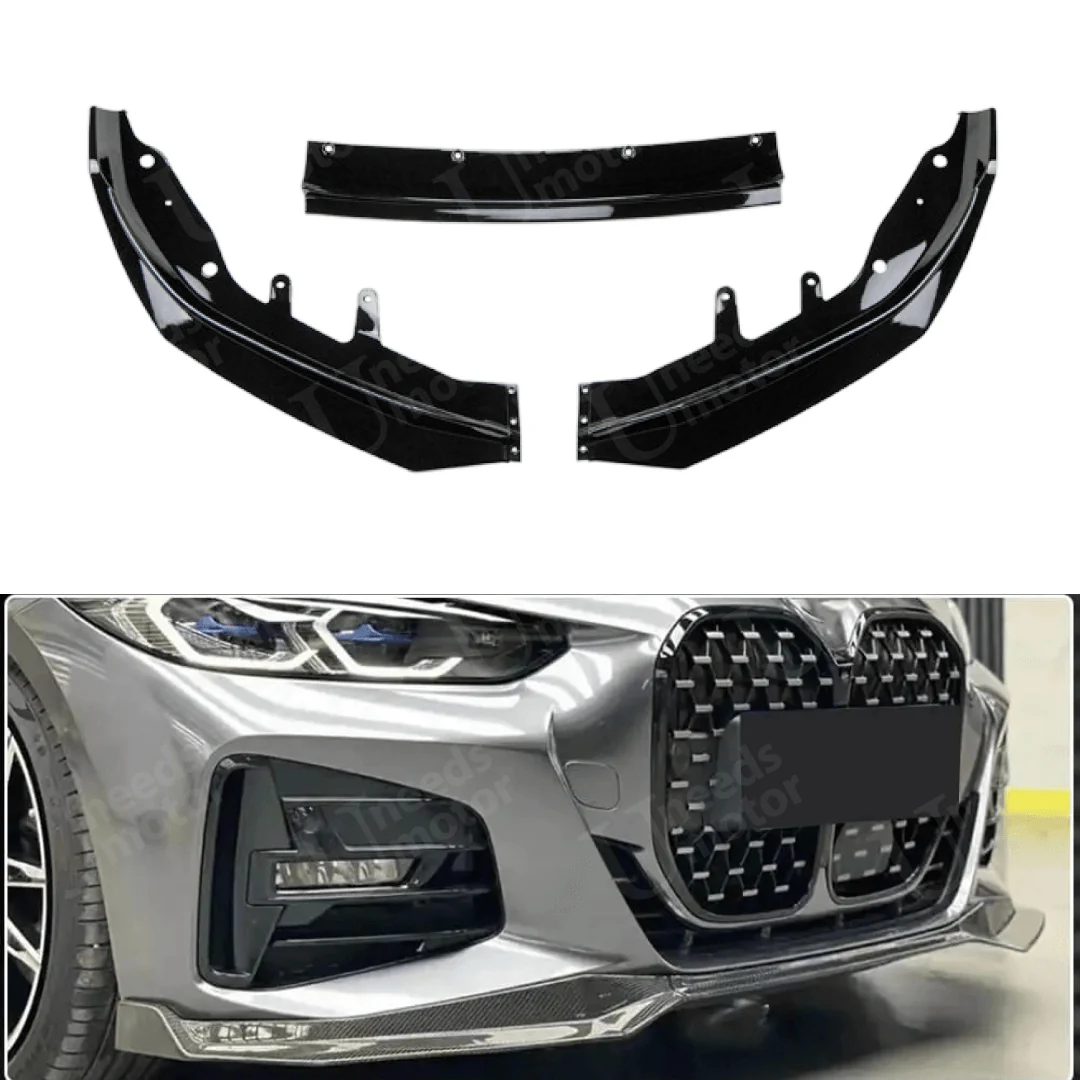 Fits 2021-2024 BMW G22 G23 430i M440i MP Style Gloss Black Front Lip Spoiler - Image 9