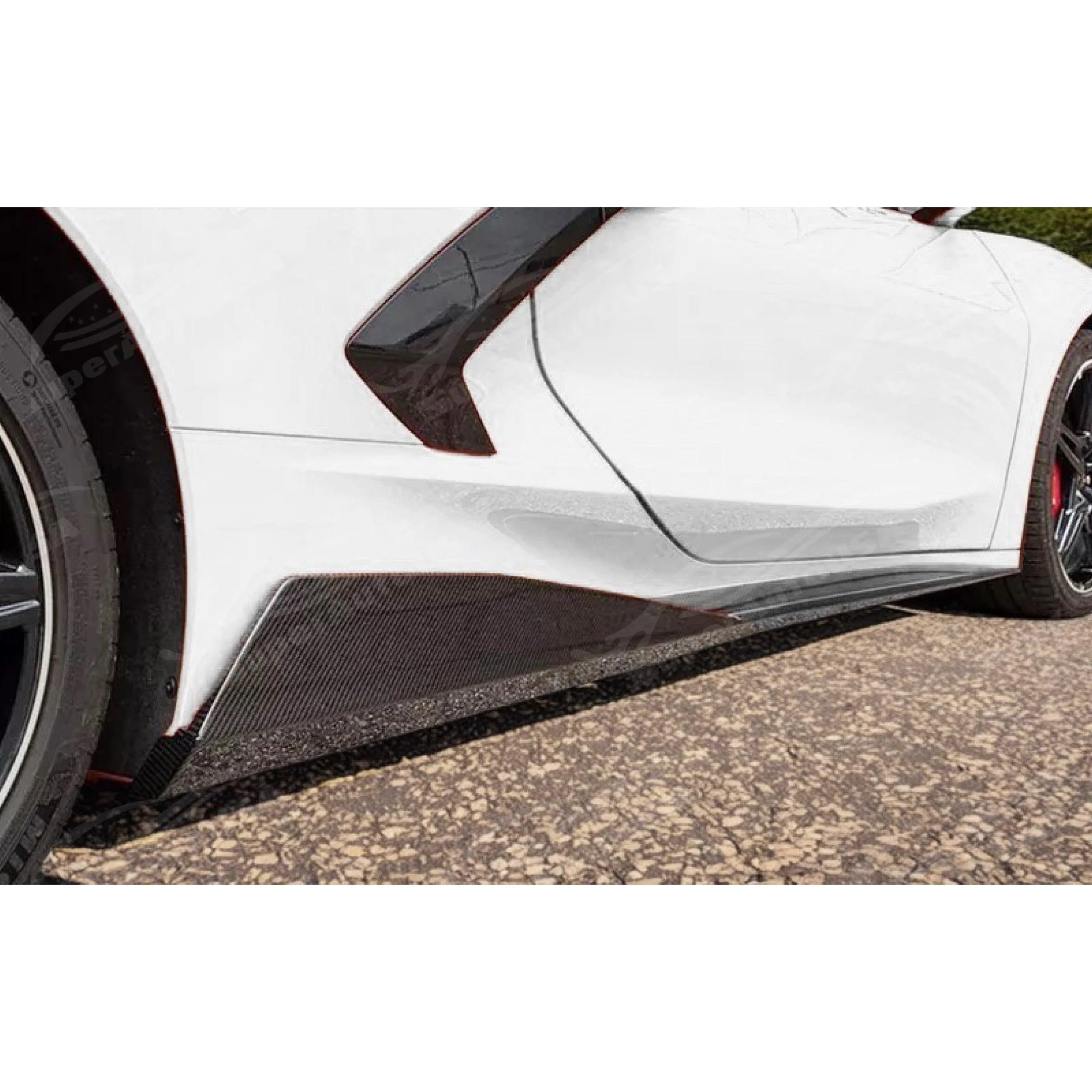 2020+ Chevrolet Corvette C8 Stingray - Carbon Fiber Side Skirts - Image 7