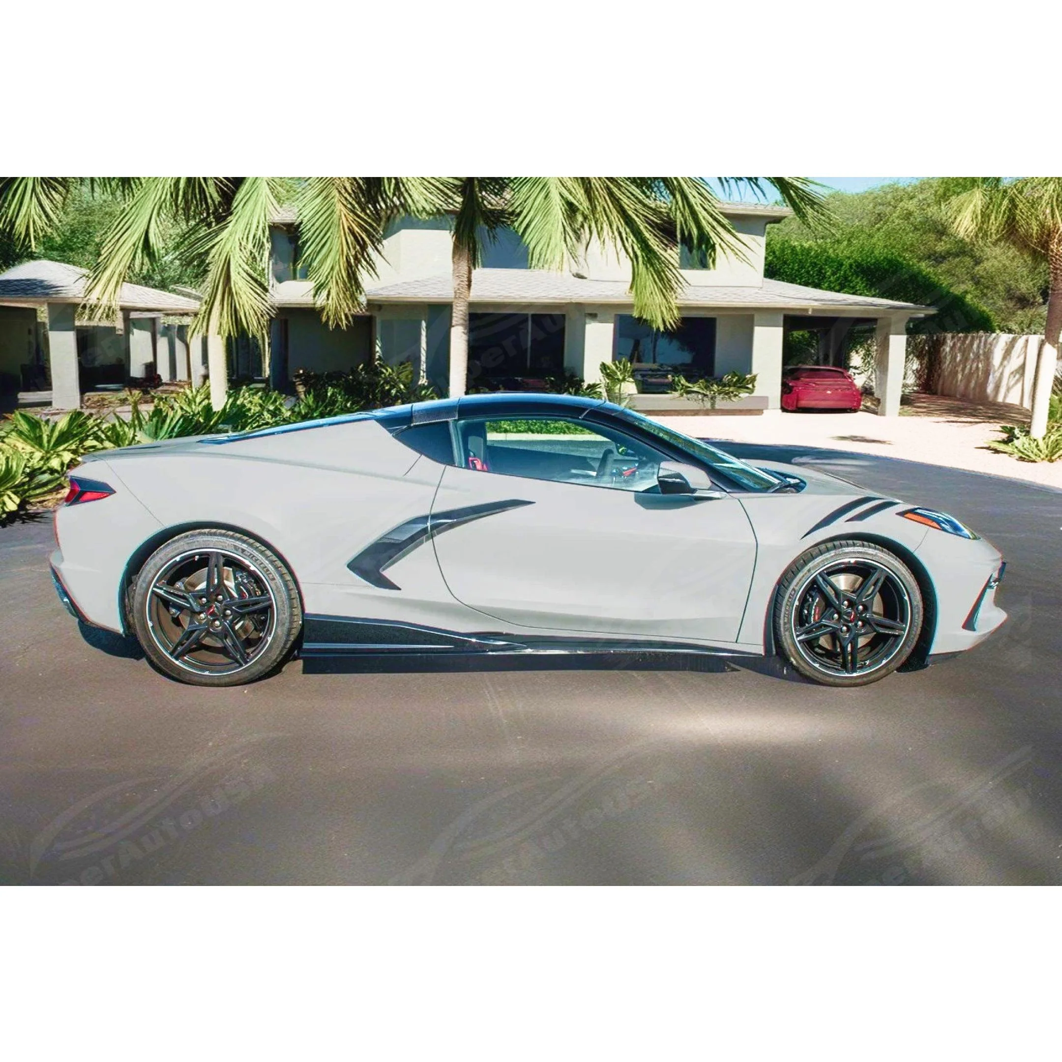 2020+ Chevrolet Corvette C8 Stingray - 5VM Side Skirts - Gloss Black - Image 6