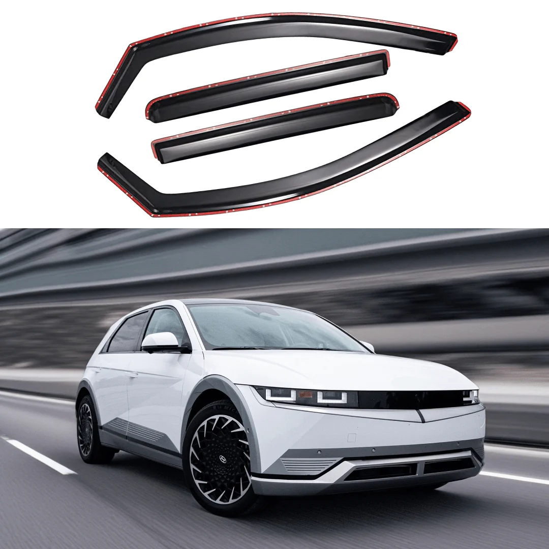 Fits 2020-2025 Hyundai IONIQ5 In-Channel Window Visors Rain Sun Guards