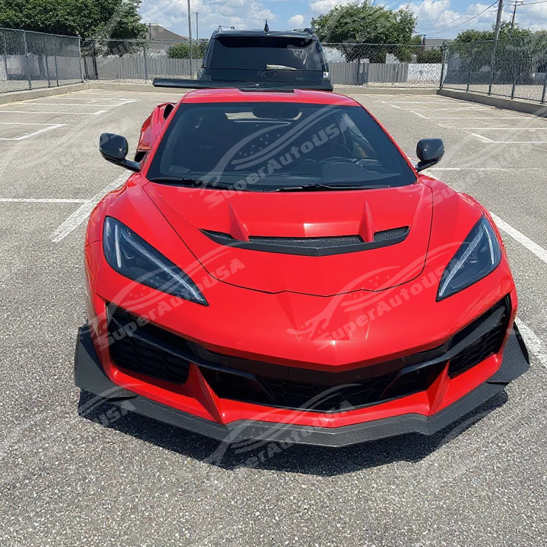 2020+ Chevrolet Corvette C8 - ZR1 Style Carbon Fiber Hood - Image 4