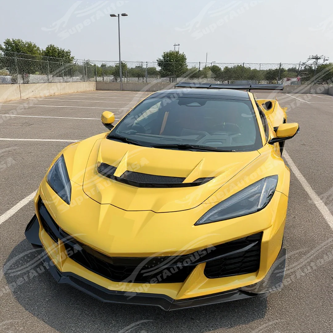 2020+ Chevrolet Corvette C8 - ZR1 Style Carbon Fiber Hood - Image 6