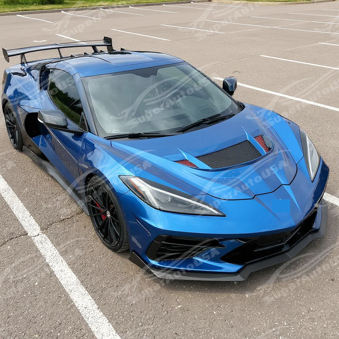 2020+ Chevrolet Corvette C8 - ZR1 Style Carbon Fiber Hood - Image 8
