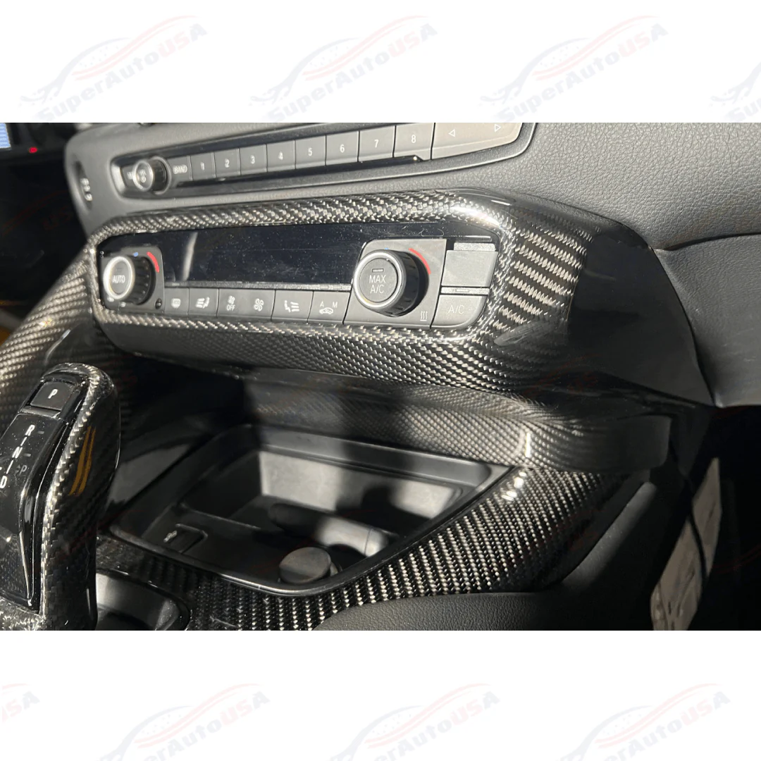 Fits 2020-Up Toyota Supra Carbon Fiber Center Console AC Switch Panel Cover - Image 10