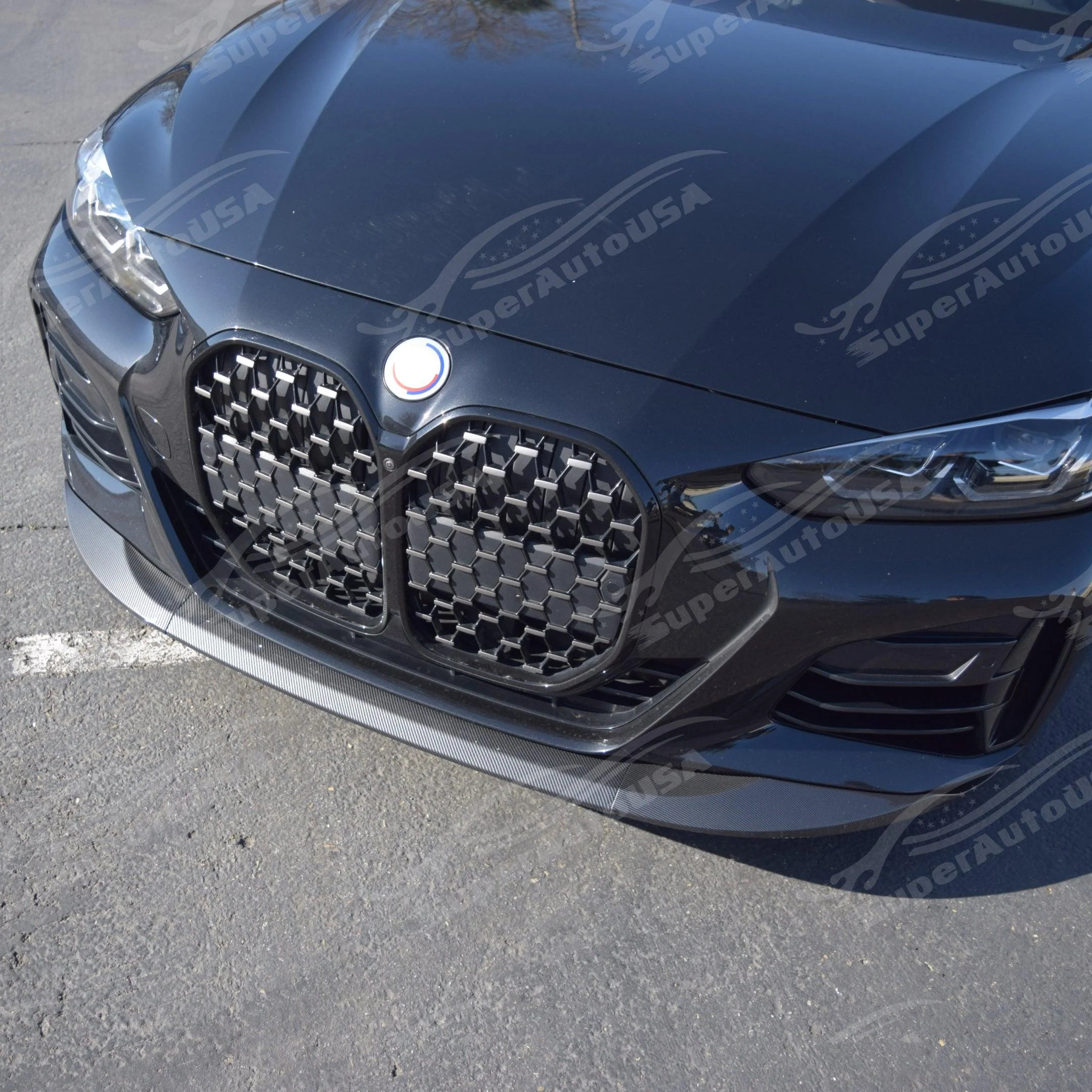 Fits 2021-2024 BMW G22/G23 430i/M440i MP Style Carbon Fiber Print Front Lip Spoiler - Image 5