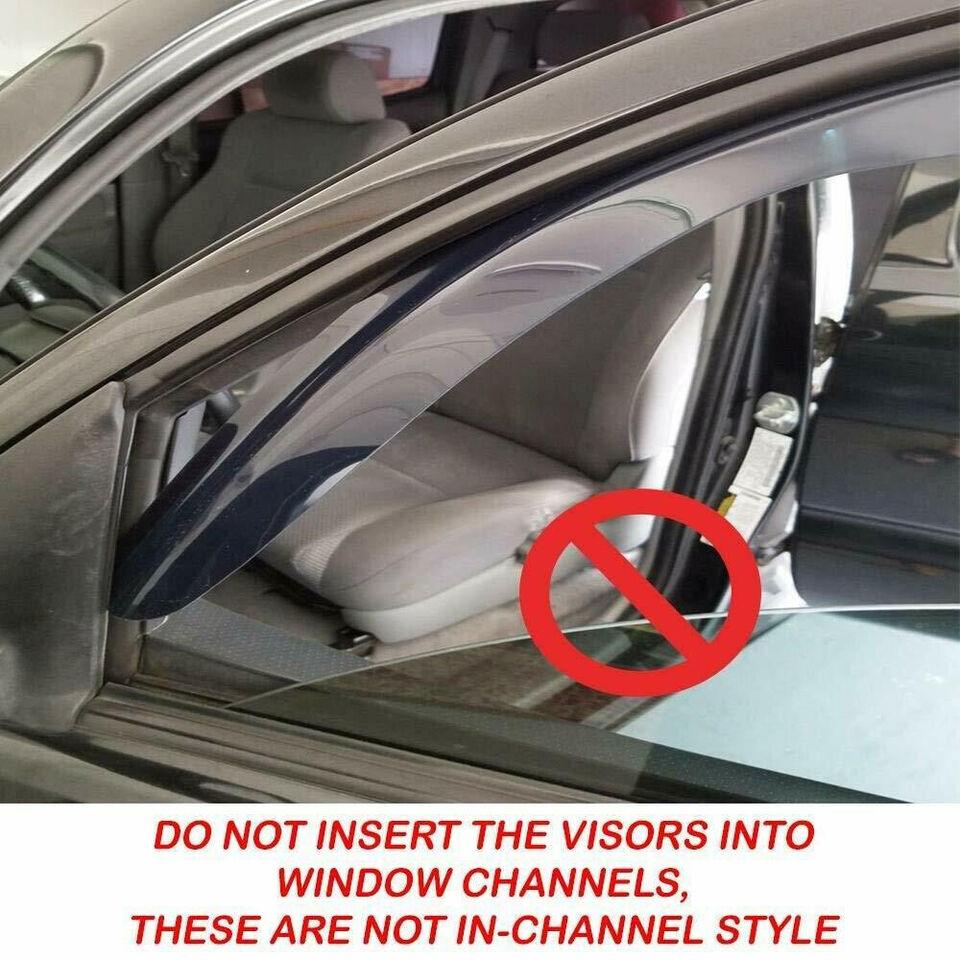 Fits 2022-2024 Toyota Tundra Crew Cab Carbon Fiber Print Trim Window Visors - Image 5