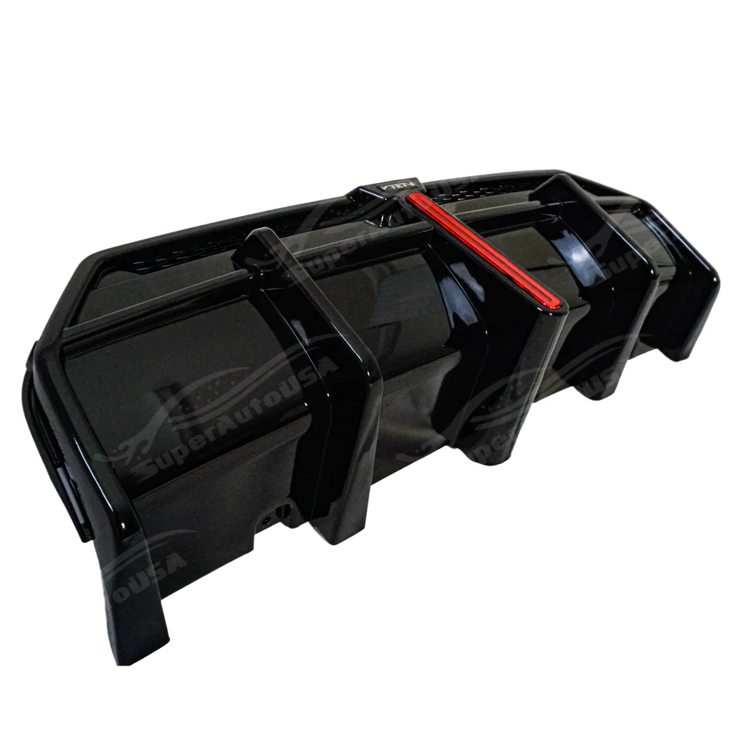 Fits 2022-2025 BMW G42 2 Series VTEN Coupe with M-Sport Package Red LED Light F1 Style Rear Diffuser - Image 8