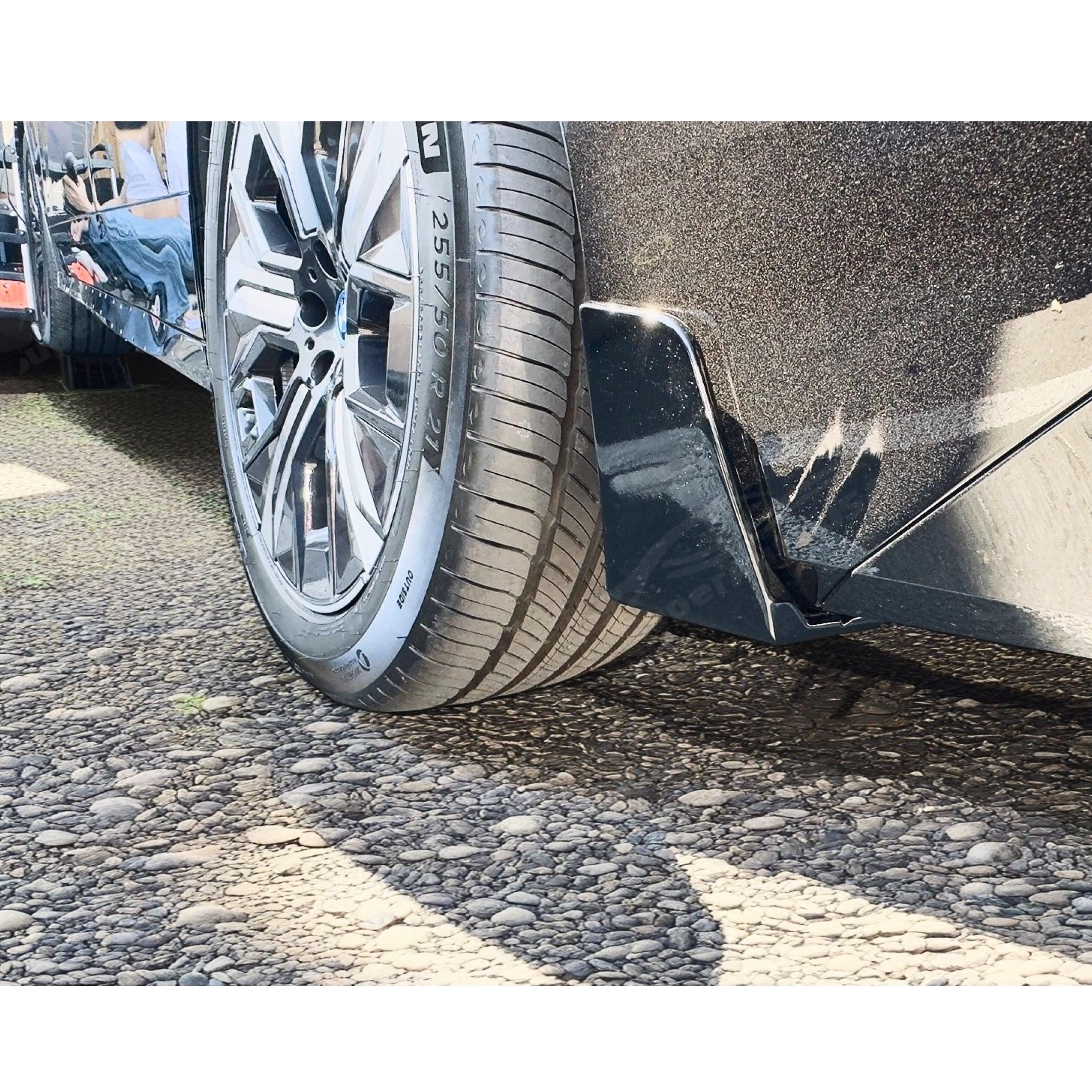 Fits 2022-2025 BMW iX Gloss Black Rear Splitters Corners - Image 9