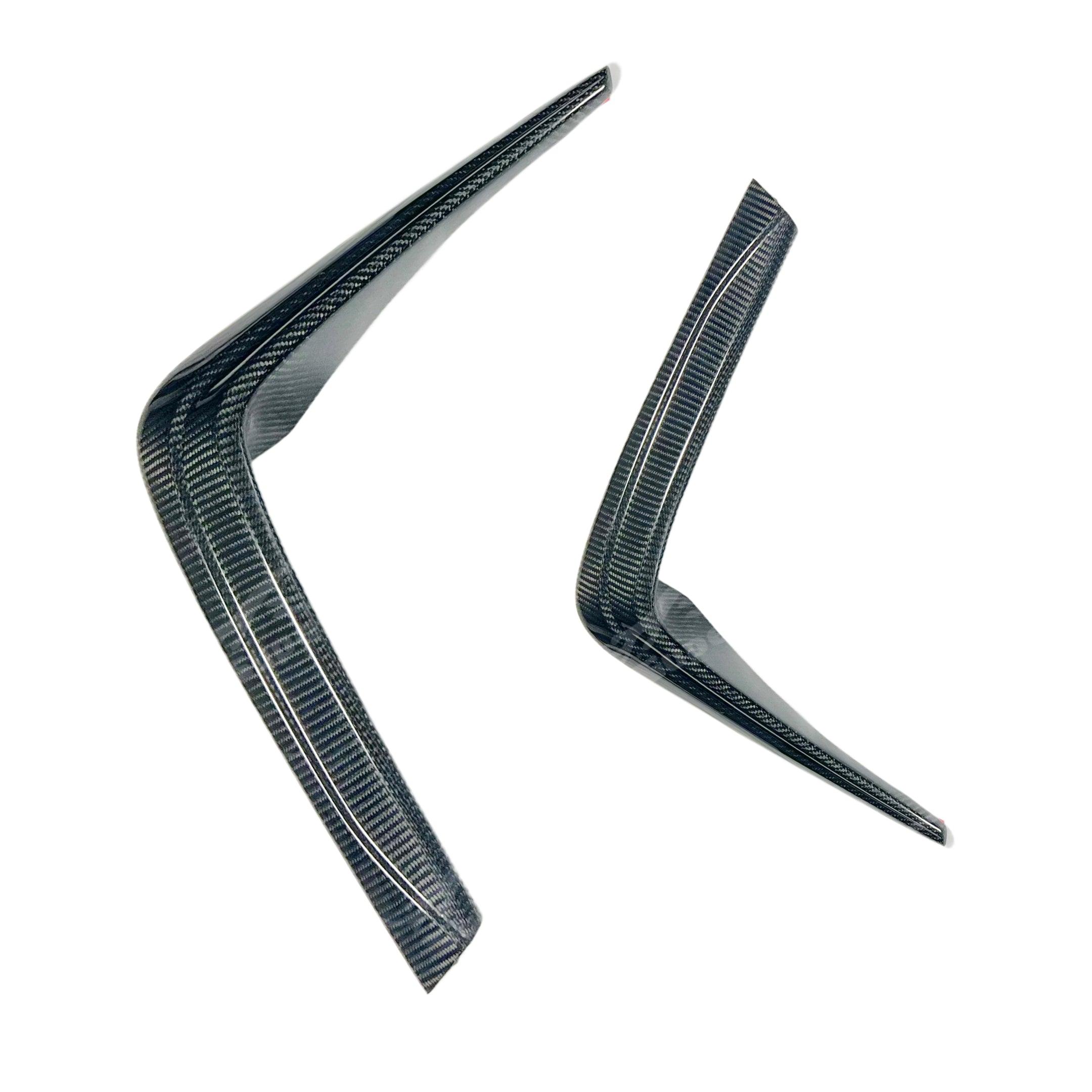 2022-2026 Toyota GR86 - Carbon Fiber Front Bumper Vent Garnish Canards w/ Plate Bracket - Image 7