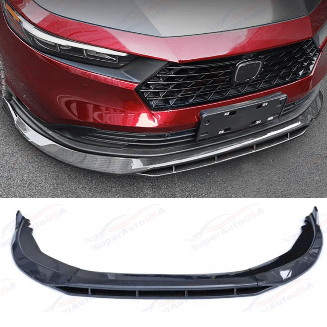 Fits 2023-Up Accord Competition Performance Style Carbon Print Front Bumper Lip - Image 4