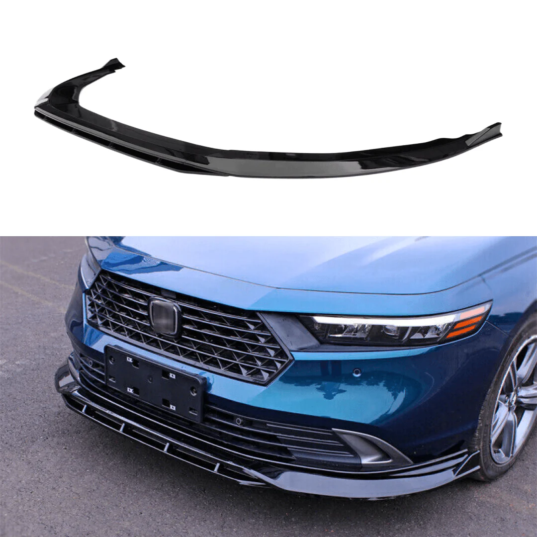 Fits 2023-Up Accord Gloss Black Competition Performance Style Front Bumper Lip - Image 7