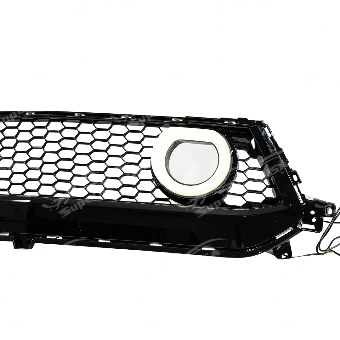 Fits 2024-2026 Ford Mustang GT-V Style White Amber LED Halo Rim Front Bumper Grill - Image 6