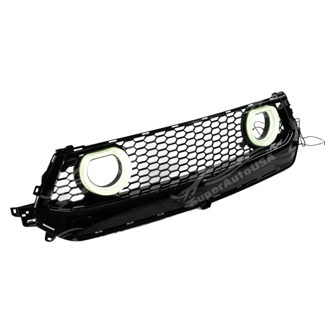 Fits 2024-2026 Ford Mustang GT-V Style White Amber LED Halo Rim Front Bumper Grill - Image 8