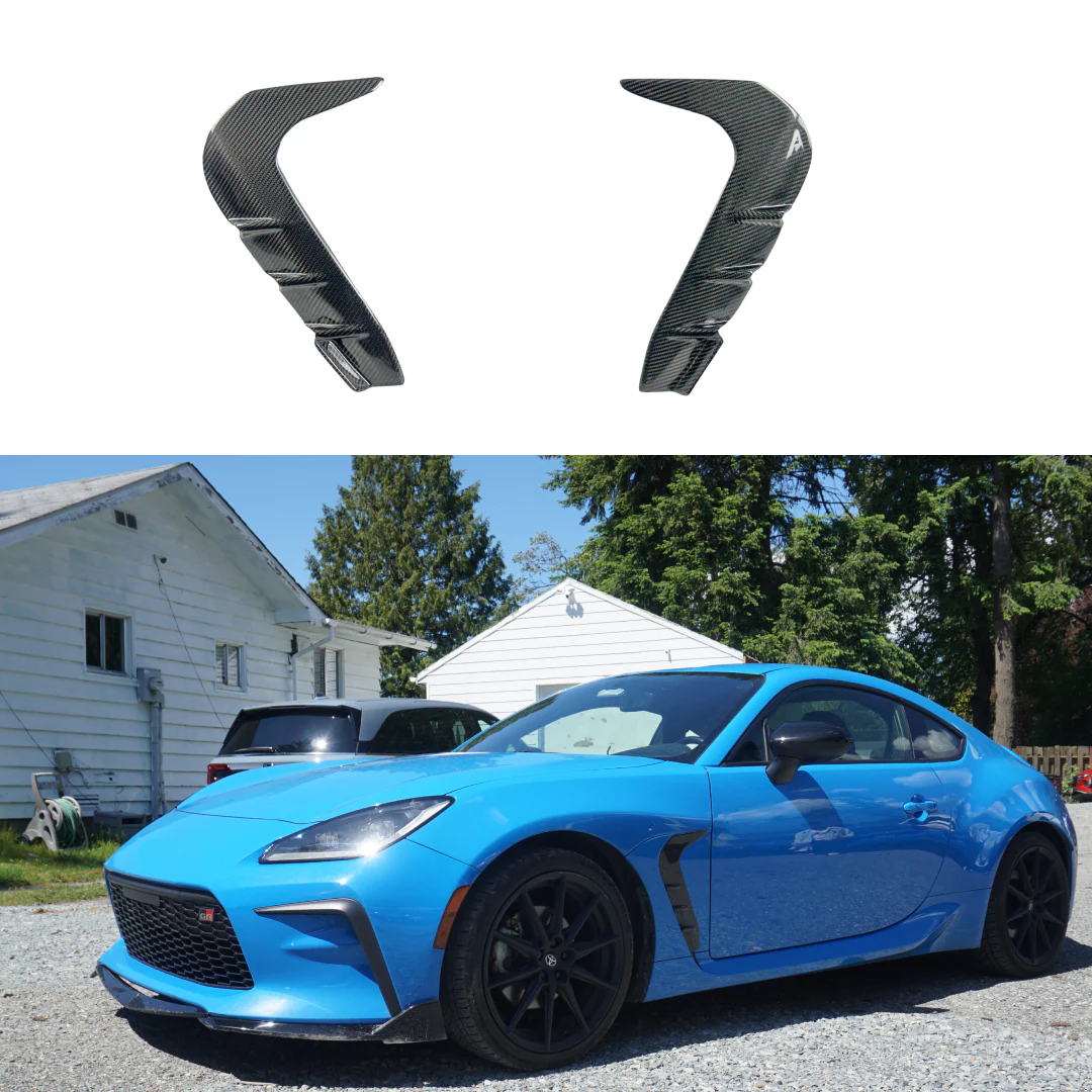 2022-2026 Toyota GR86 - Carbon Fiber Front Bumper Vent Canards Trim Garnish