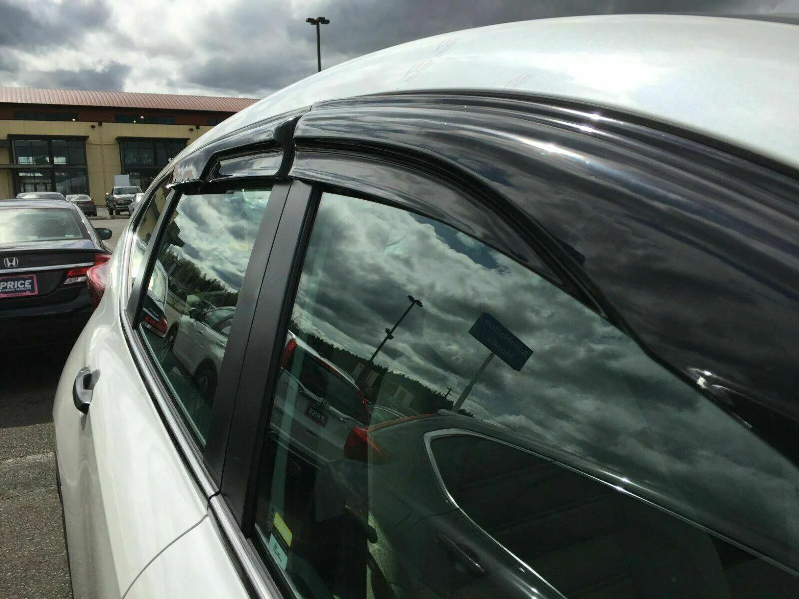 Fit 2013-2022 Acura ILX 3D Mugen Style Window Visors Rain Sun Guards Shade Deflectors - Image 4
