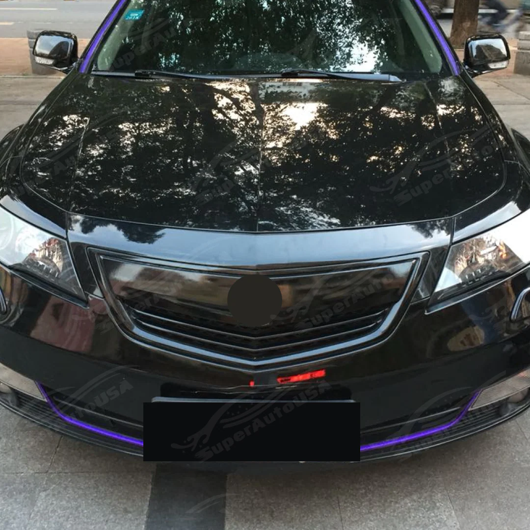 Fits Acura TL 2012-2014 Gloss Black Front Upper Grill/ Grille Molding Cover - Image 7