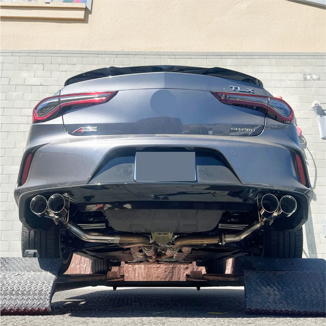 2021+ Acura TLX - Stainless Steel Muffler Delete Axle Back Exhaust with Quad Tips - Image 2