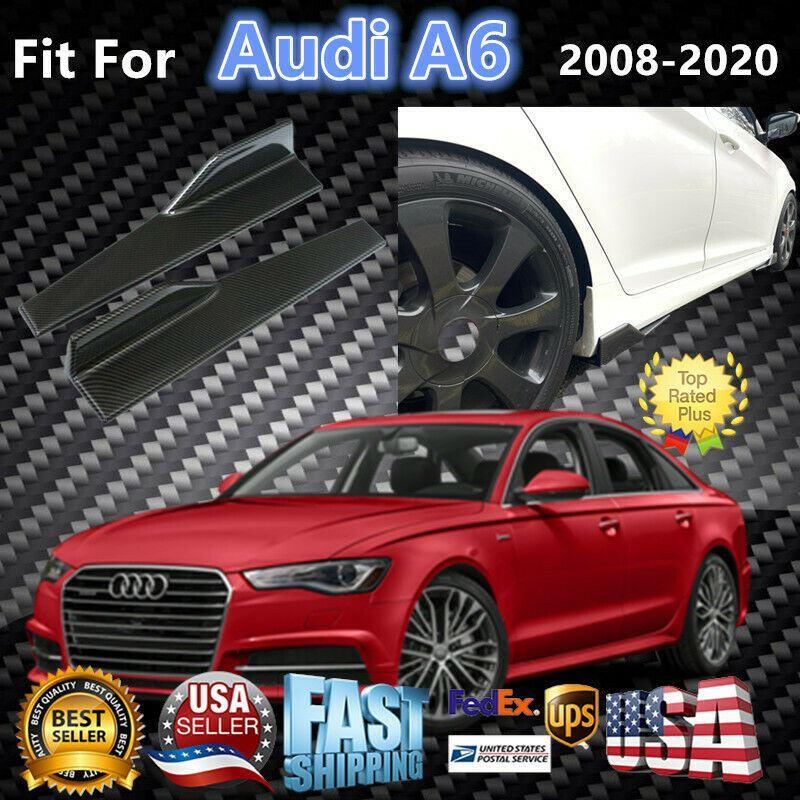 Fit 2005-2023 Audi A6 Side Skirts Spoiler Diffuser Wing (Carbon Fiber Style) - Image 8