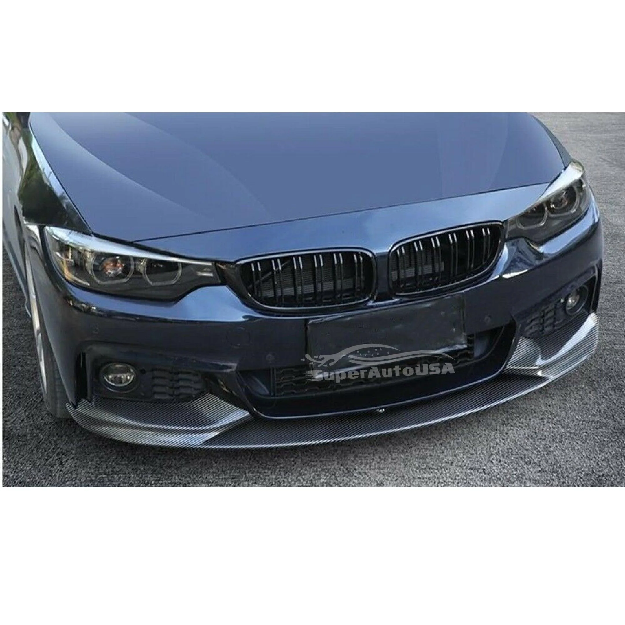 Fits 2014-2020 BMW F32 F33 F36 4 Series M Sport Front Lip Spoiler (Carbon Fiber Print) - Image 3